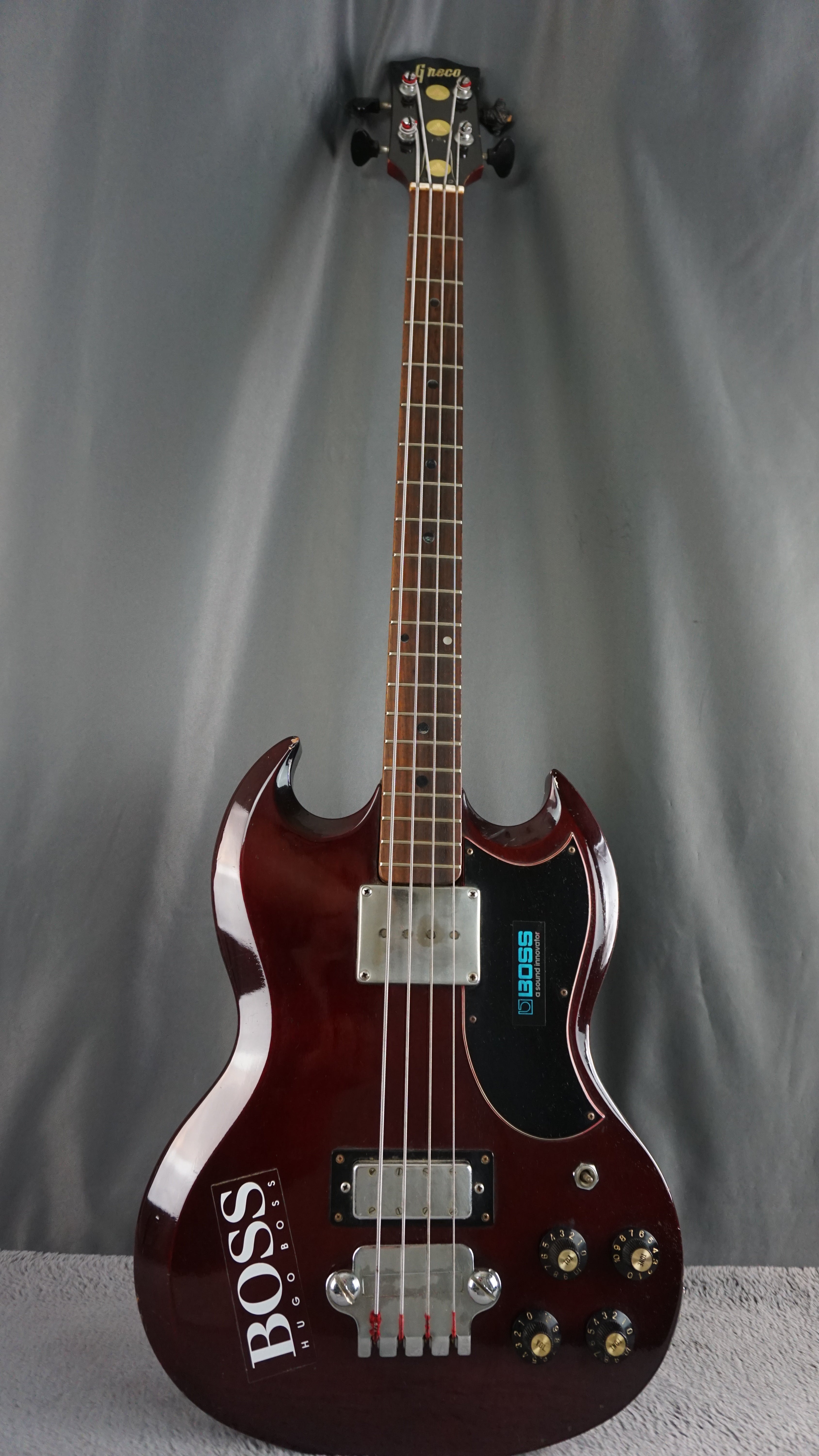 Greco SG-Style Bass MIJ Cherry Red Vintage Short Scale Bass Guitar