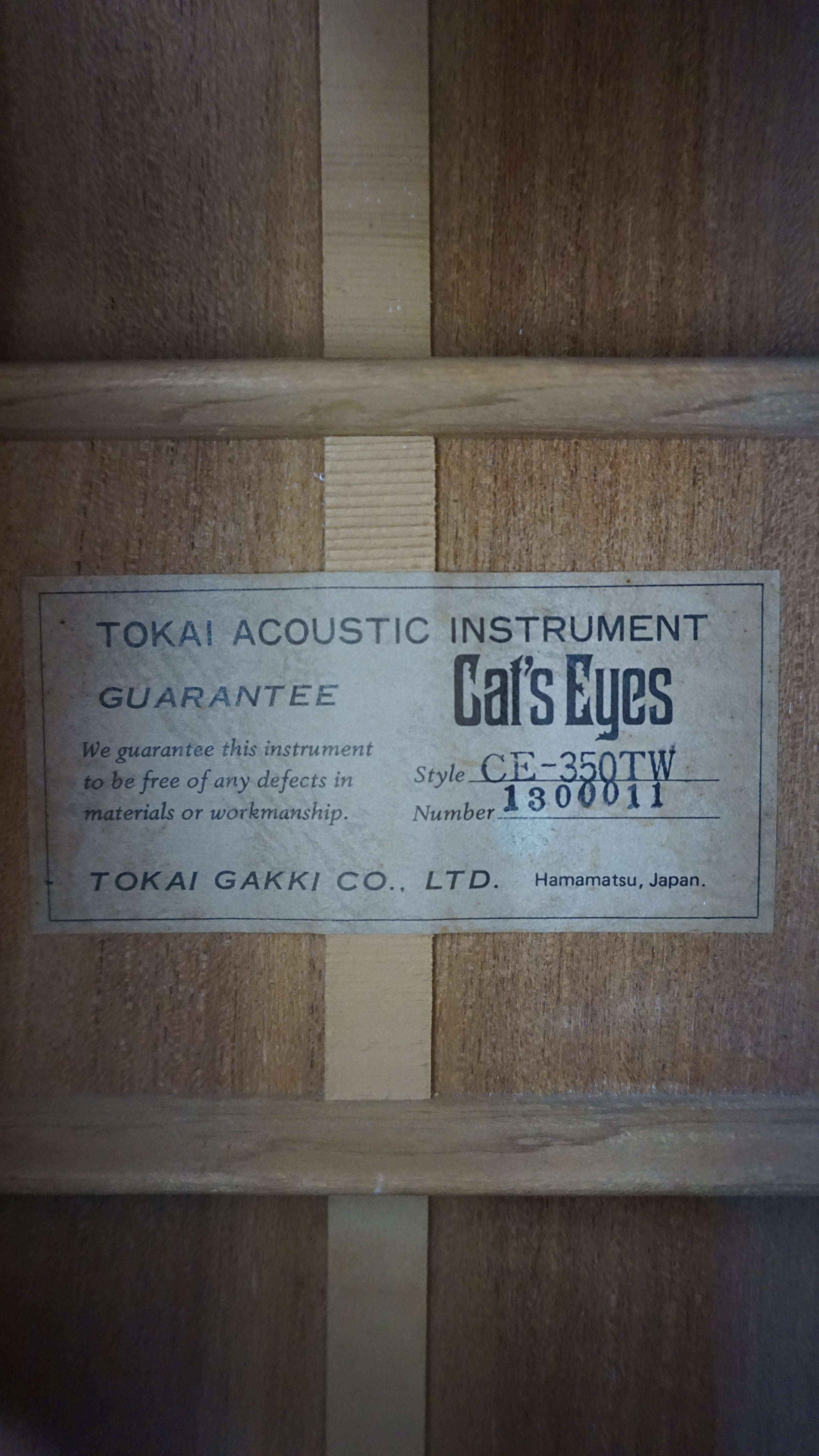 Cat's Eyes CE-350TW 12-String Acoustic Guitar MIJ Japan w/ Hard Case