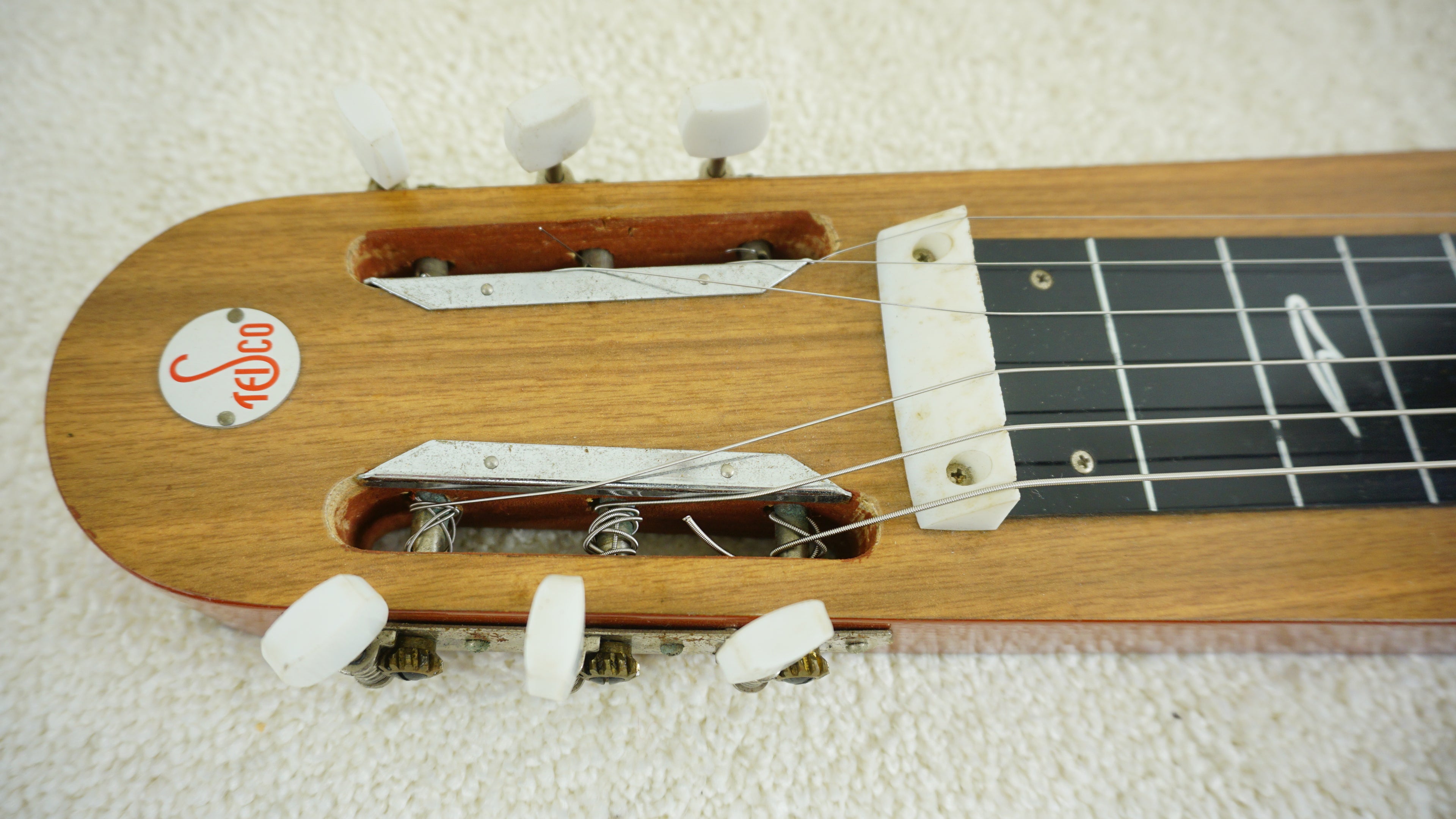 Vintage Teisco Electric Lap Steel Guitar Japan w/ Original Hard Case & Cable