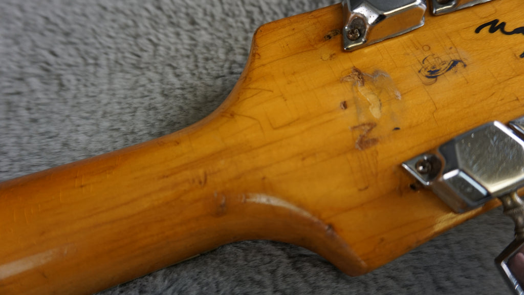 Vintage MIJ Hollow Body Archtop Guitar Natural Finish Japan w/ Restored Hardware