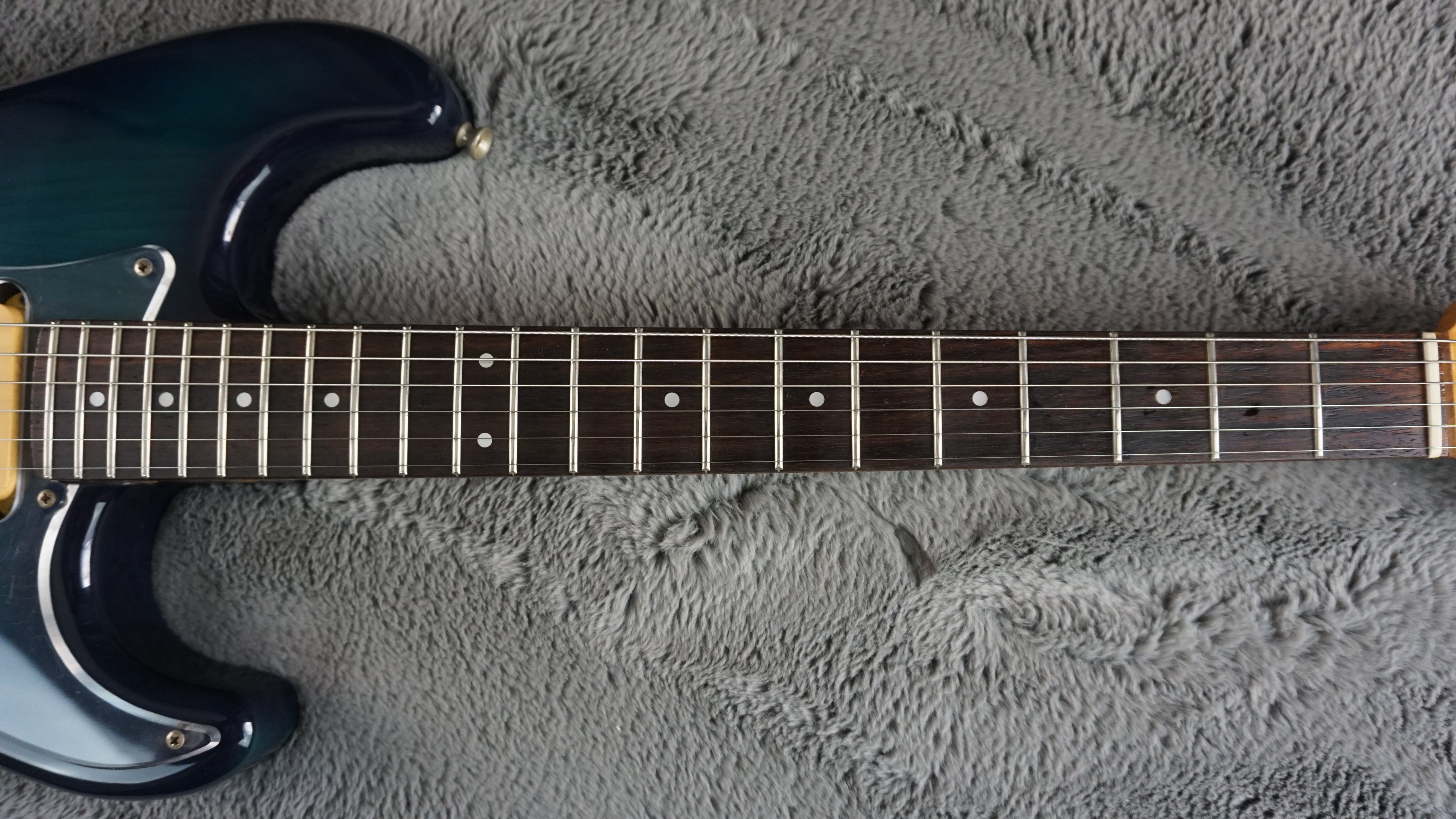 Fernandes “The Function” ST-45C MIJ Electric Guitar Blue Burst Flame Top w/ Fernandes Hard Case