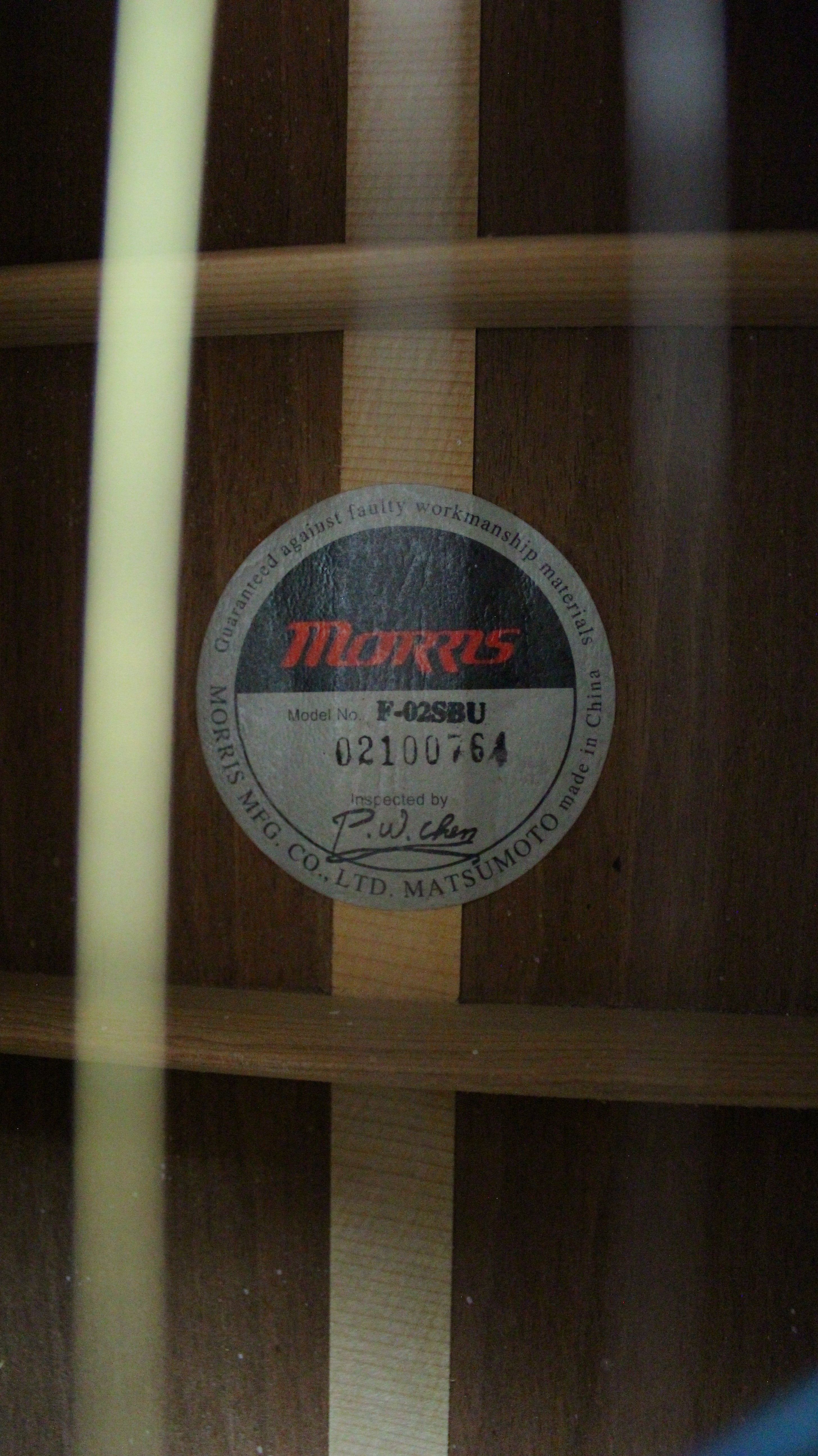 Morris F-02SBU Blue Japan Acoustic Guitar