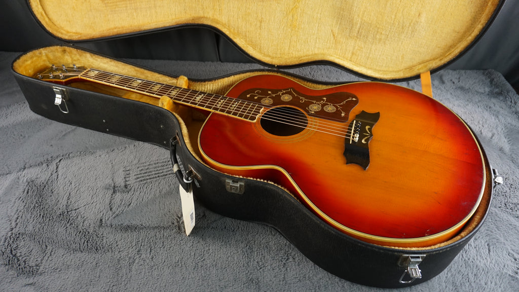 Morales M350 Jumbo Acoustic Japan Sunburst w/ Hard Case