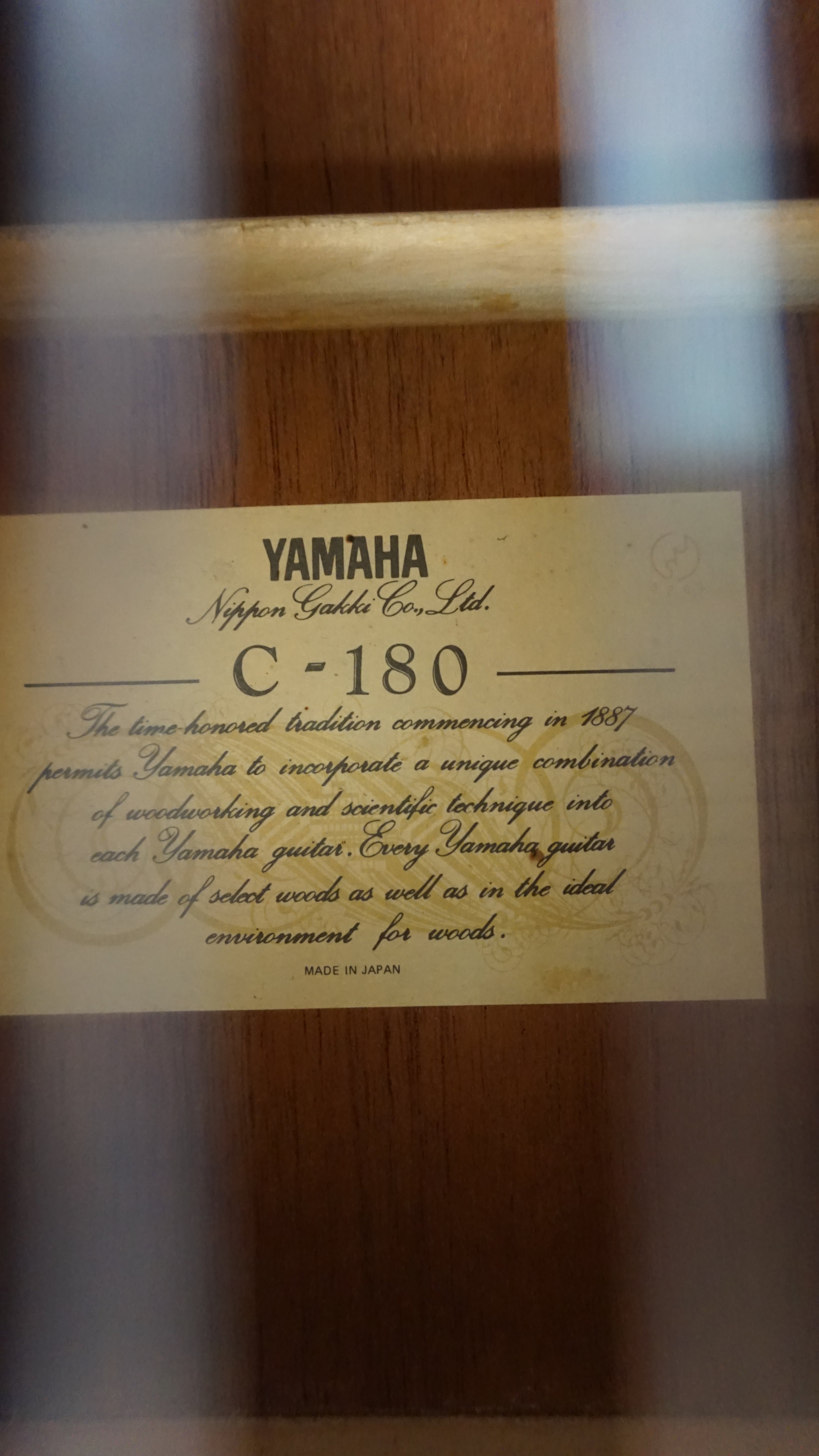 Yamaha C-180 Japan Classical Guitar