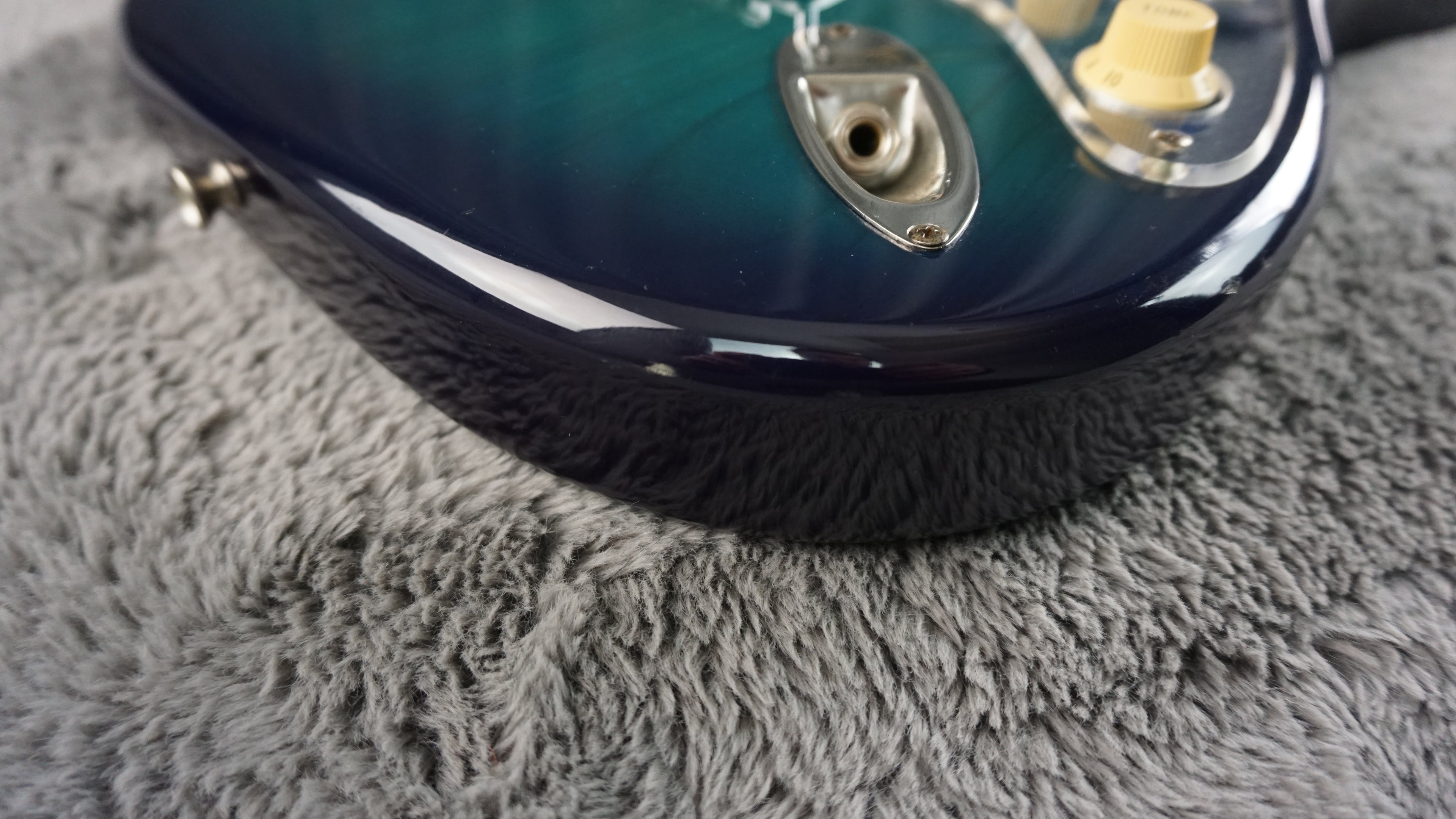 Fernandes “The Function” ST-45C MIJ Electric Guitar Blue Burst Flame Top w/ Fernandes Hard Case