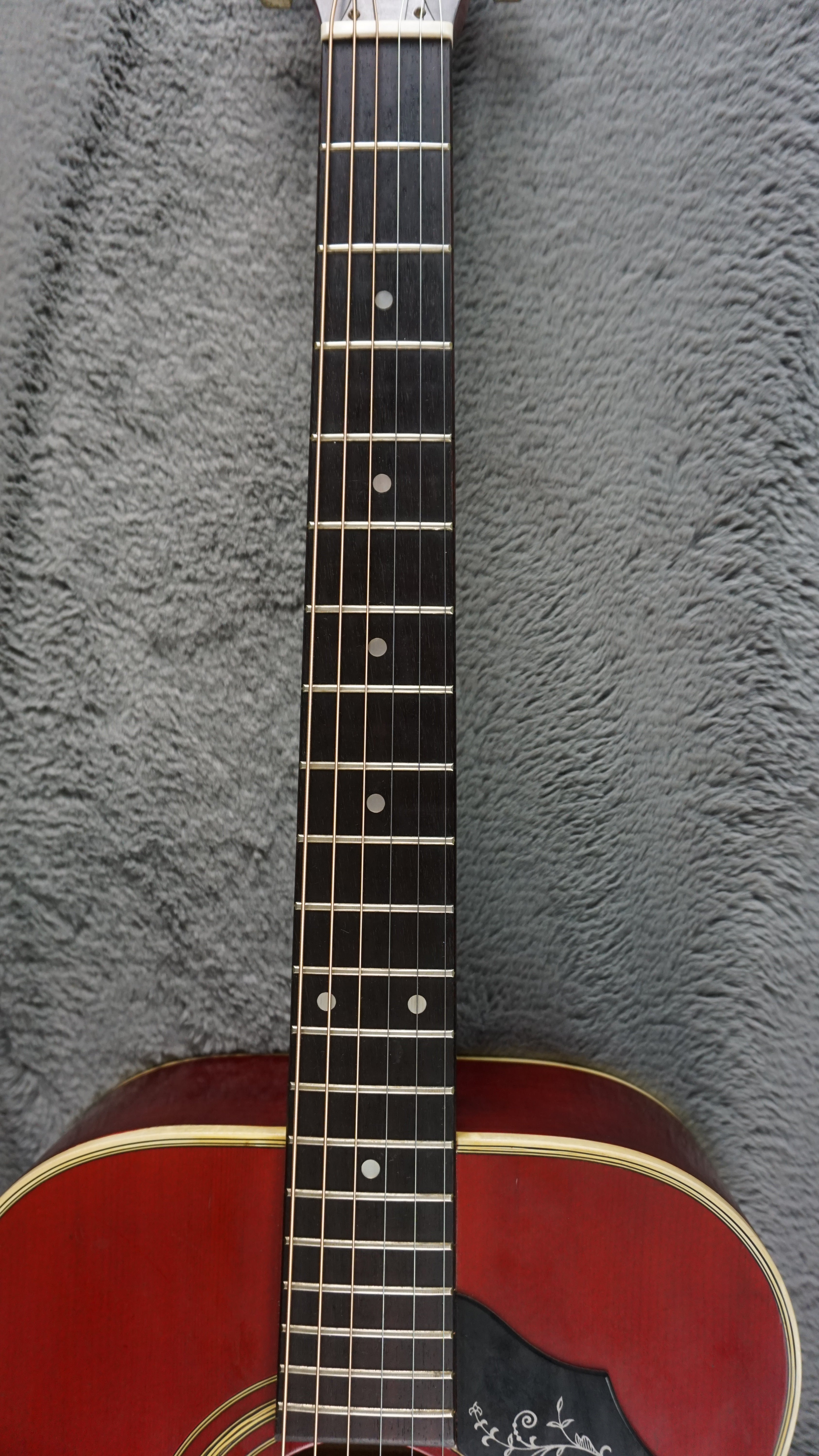 Thomas TM-180 Vintage MIJ Acoustic Guitar Cherry Sunburst w/ Hard Case