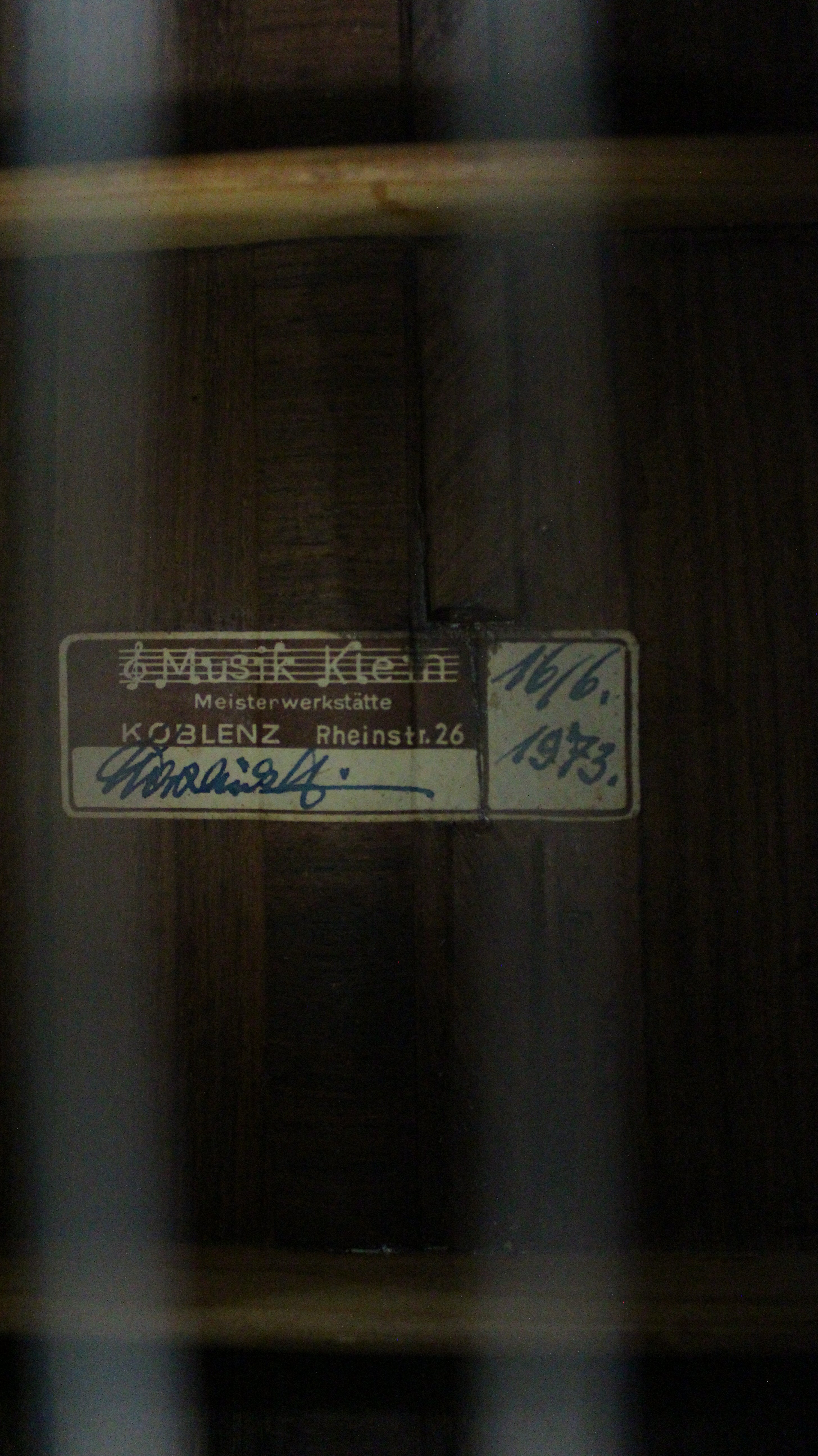 Hand Made Music Klein Number 16 1973 Master Workshop German Classical - Rare