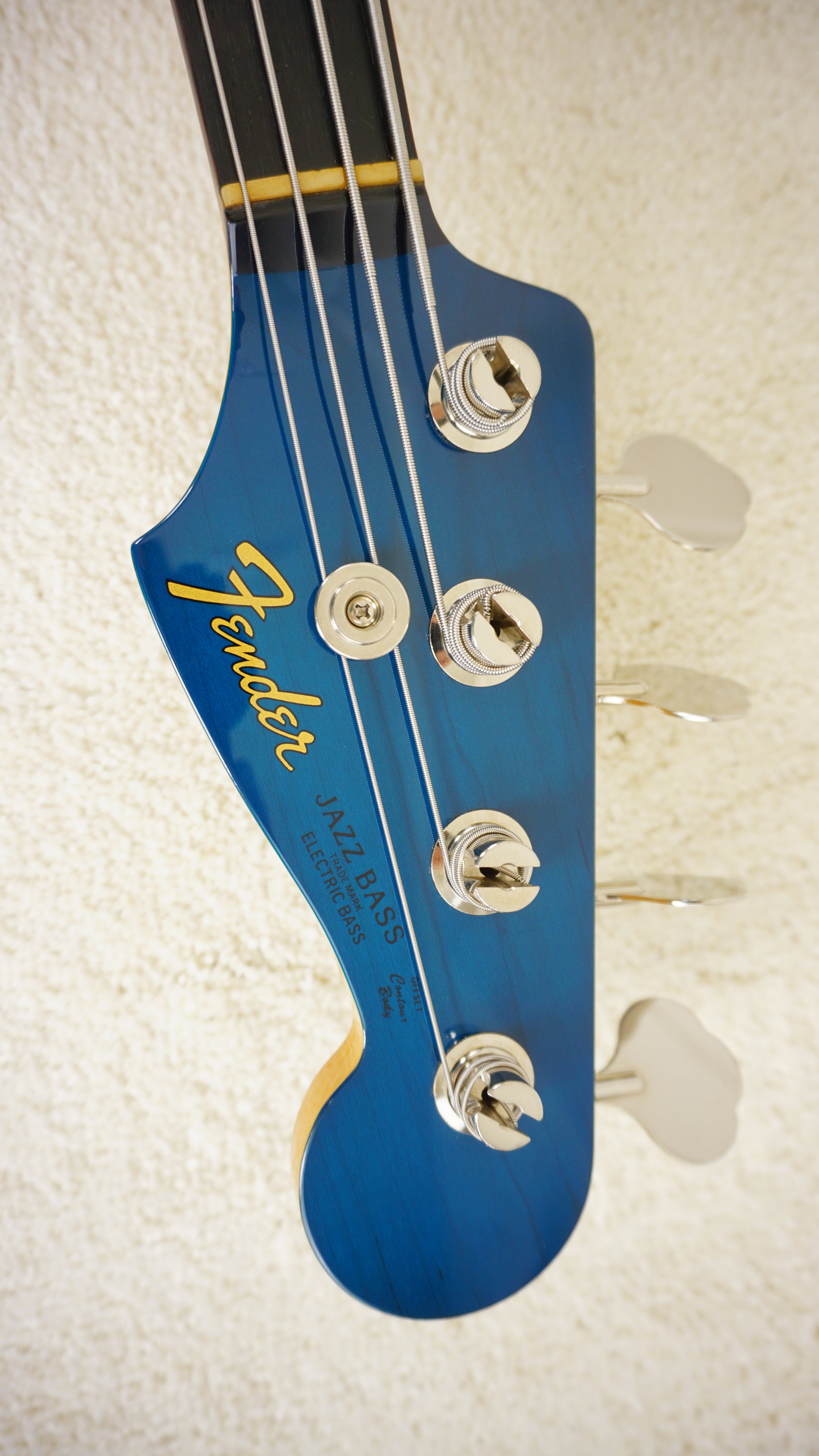 Fender Japan Jazz Bass 62 Reissue PJ Pickups - Badass Bridge - Translucent Blue - Matching Headstock