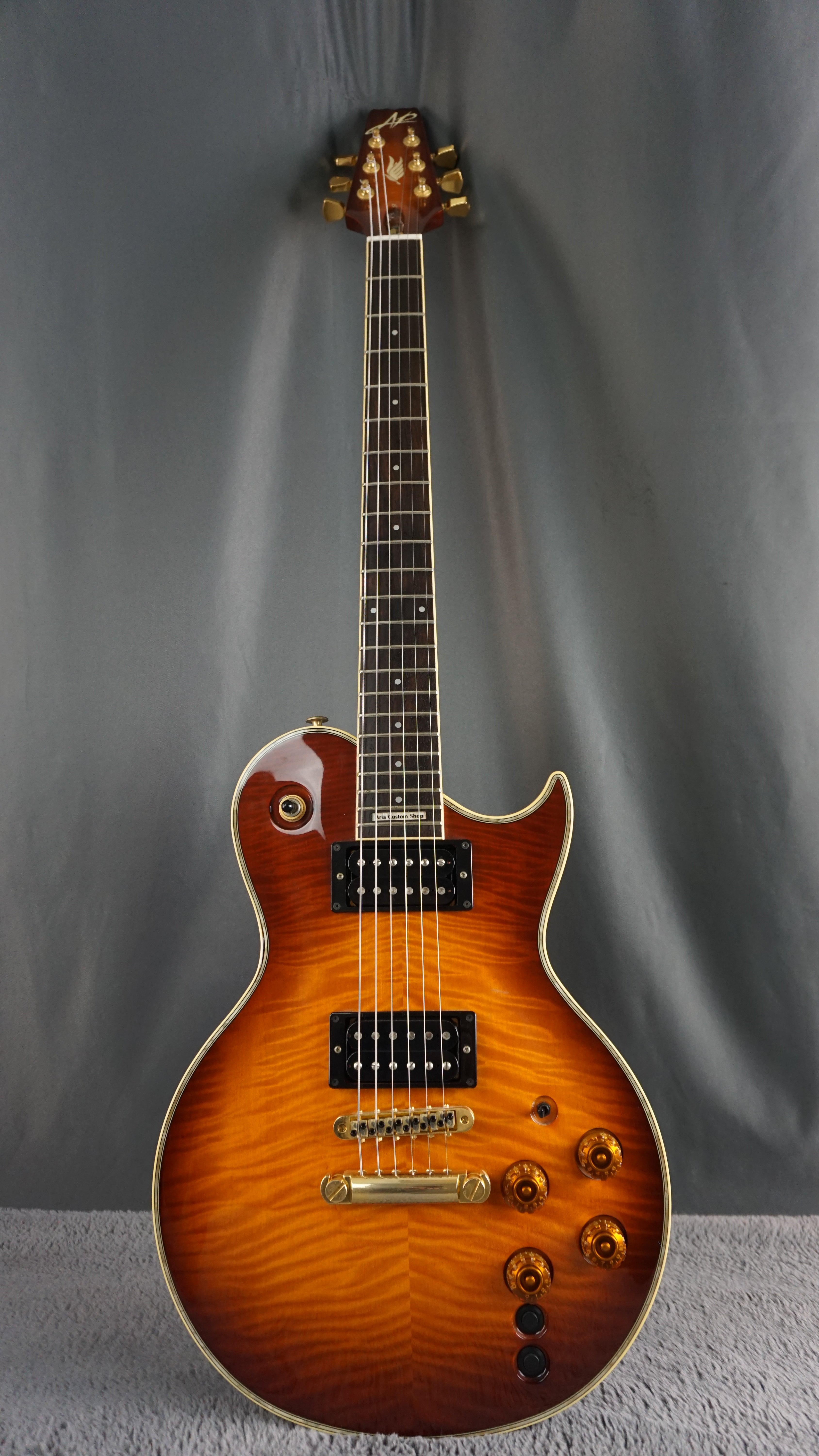Aria Custom Shop PE-MID-I MIJ Flame Top MIDI Guitar w/ Original Case & Paperwork