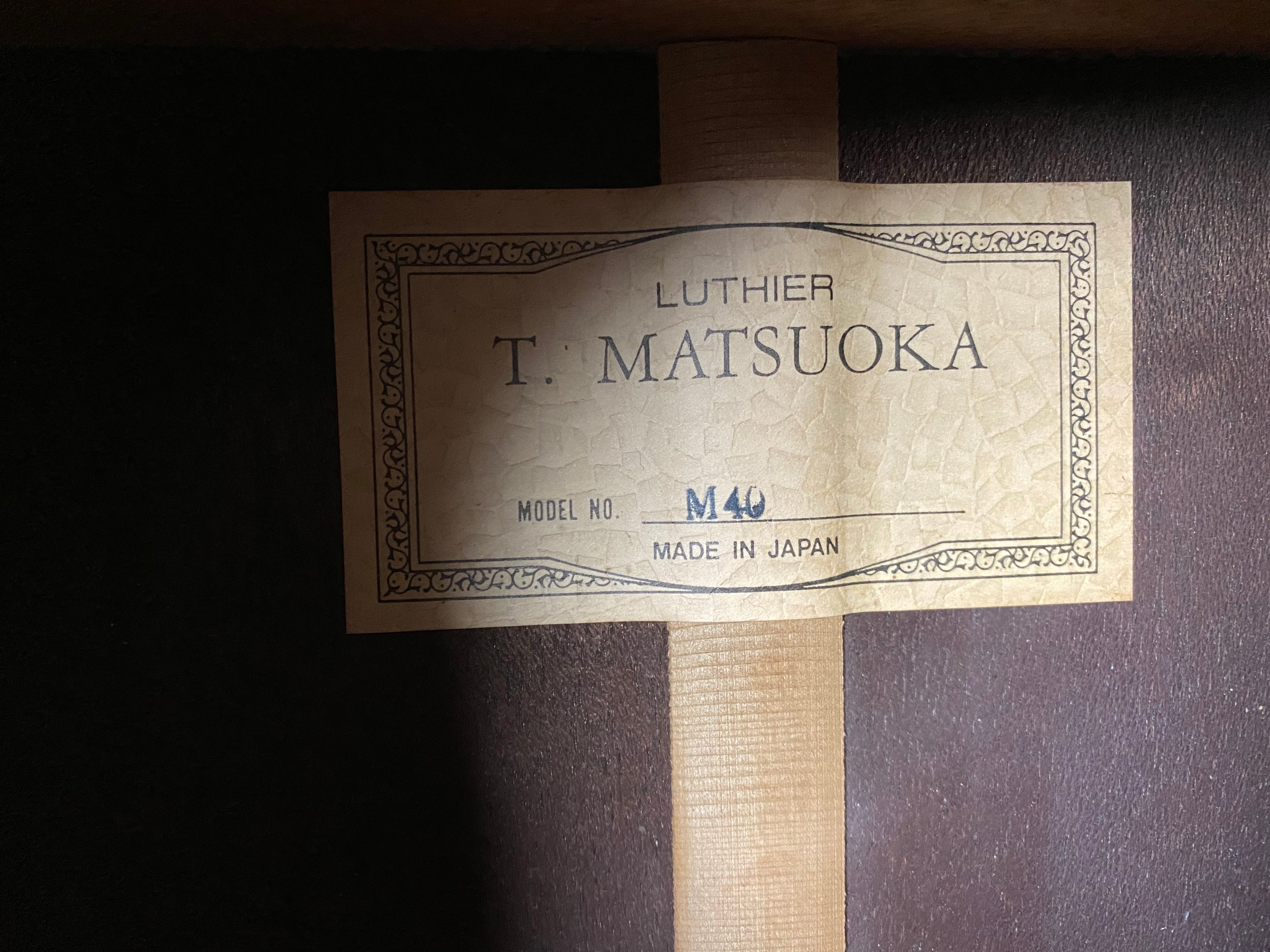 T. Matsuoka M-40 Rare MIJ Concert Guitar 1980’s