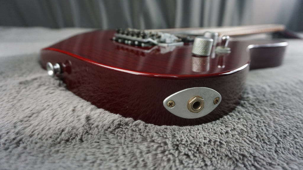 Grover Jackson SL-C.U.90HH Soloist MIJ Electric Guitar Transparent Red Flame