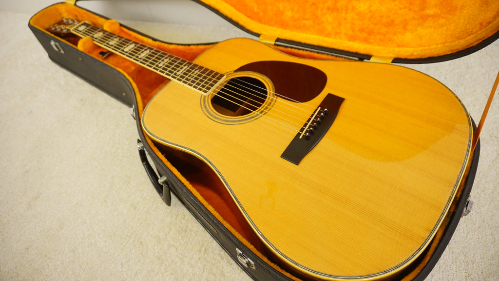 1973 Morris W-40 Vintage Japanese Dreadnought Acoustic Guitar w/ Hard Case