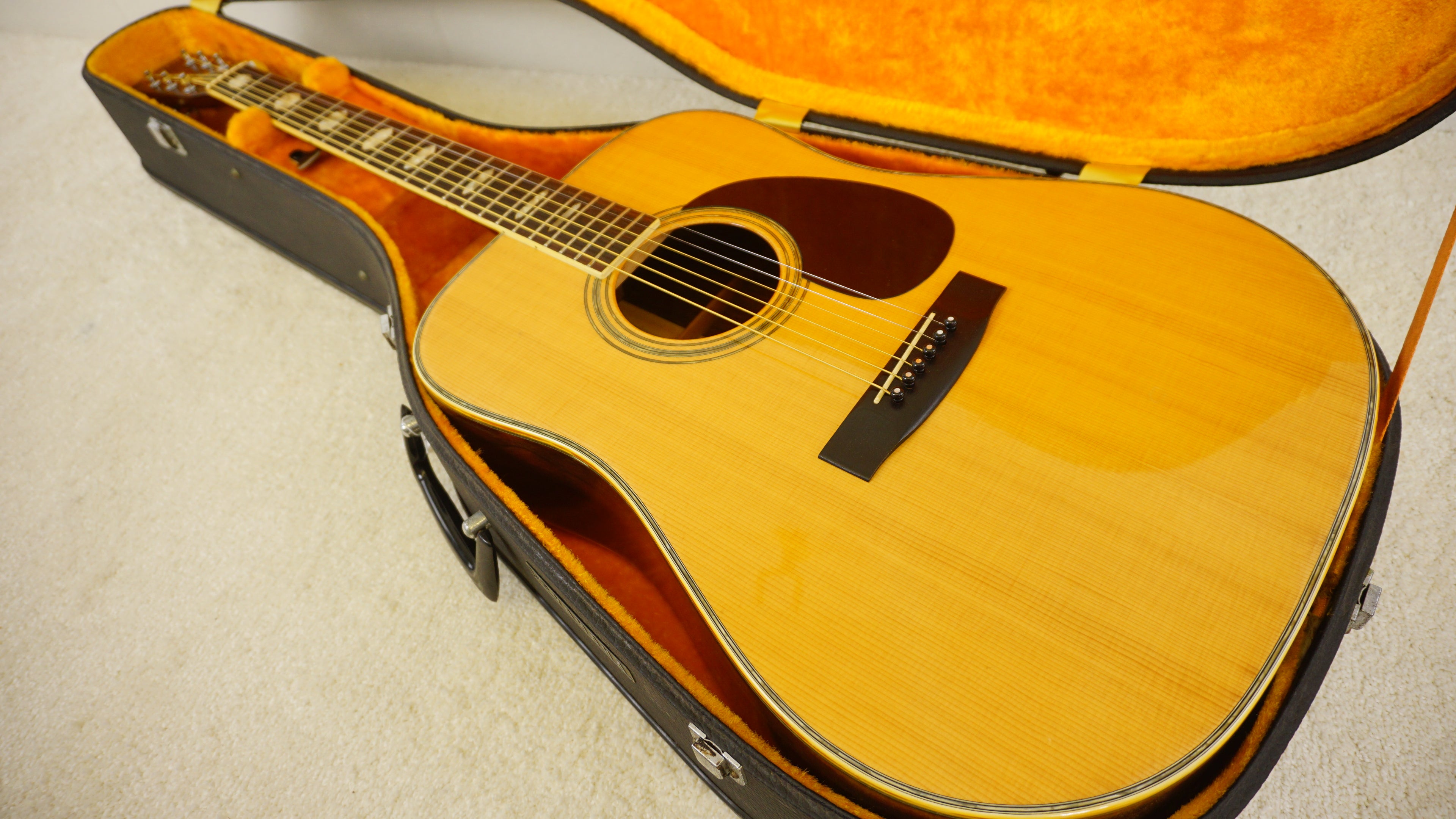 1973 Morris W-40 Vintage Japanese Dreadnought Acoustic Guitar w/ Hard Case