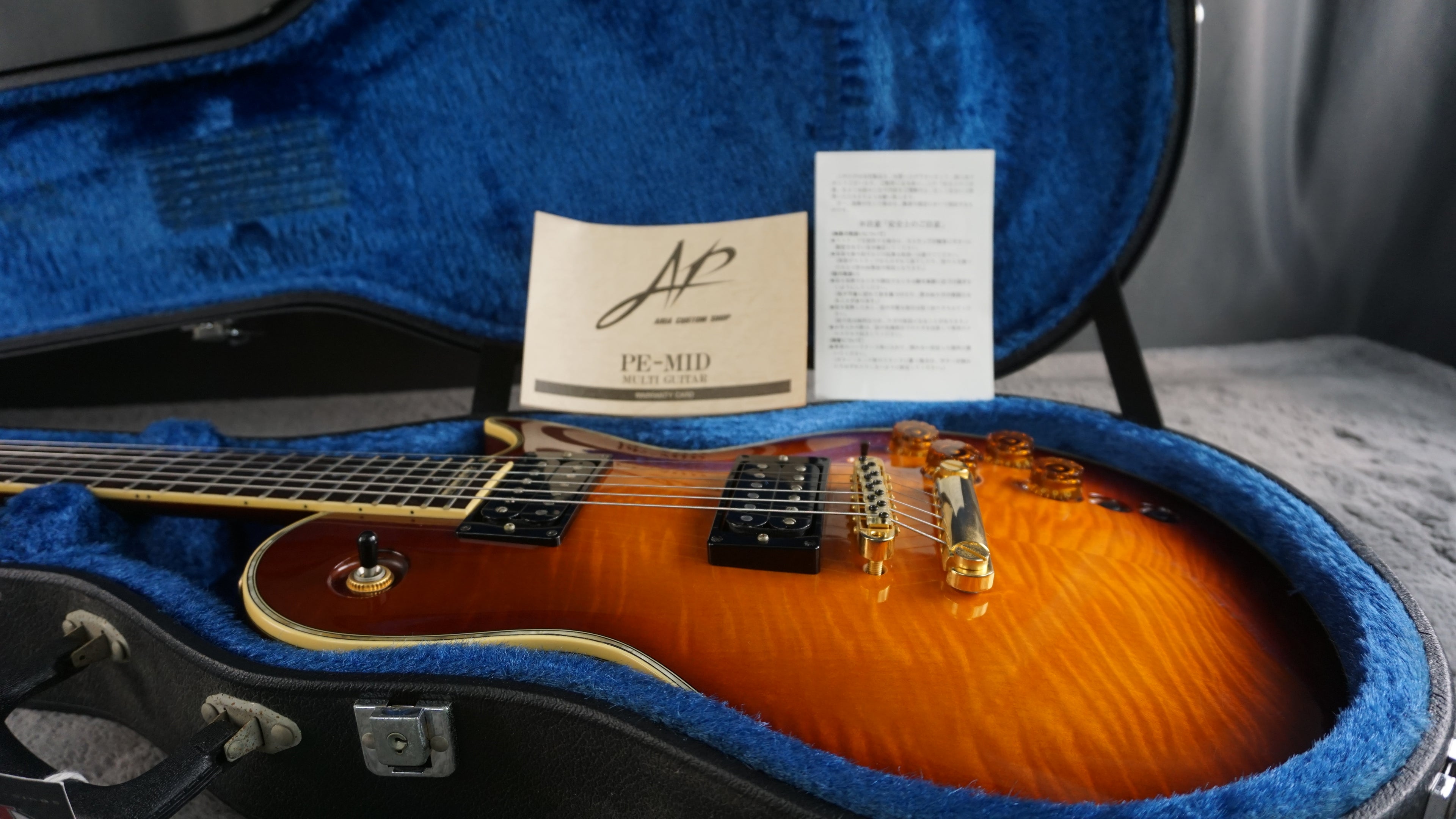 Aria Custom Shop PE-MID-I MIJ Flame Top MIDI Guitar w/ Original Case & Paperwork
