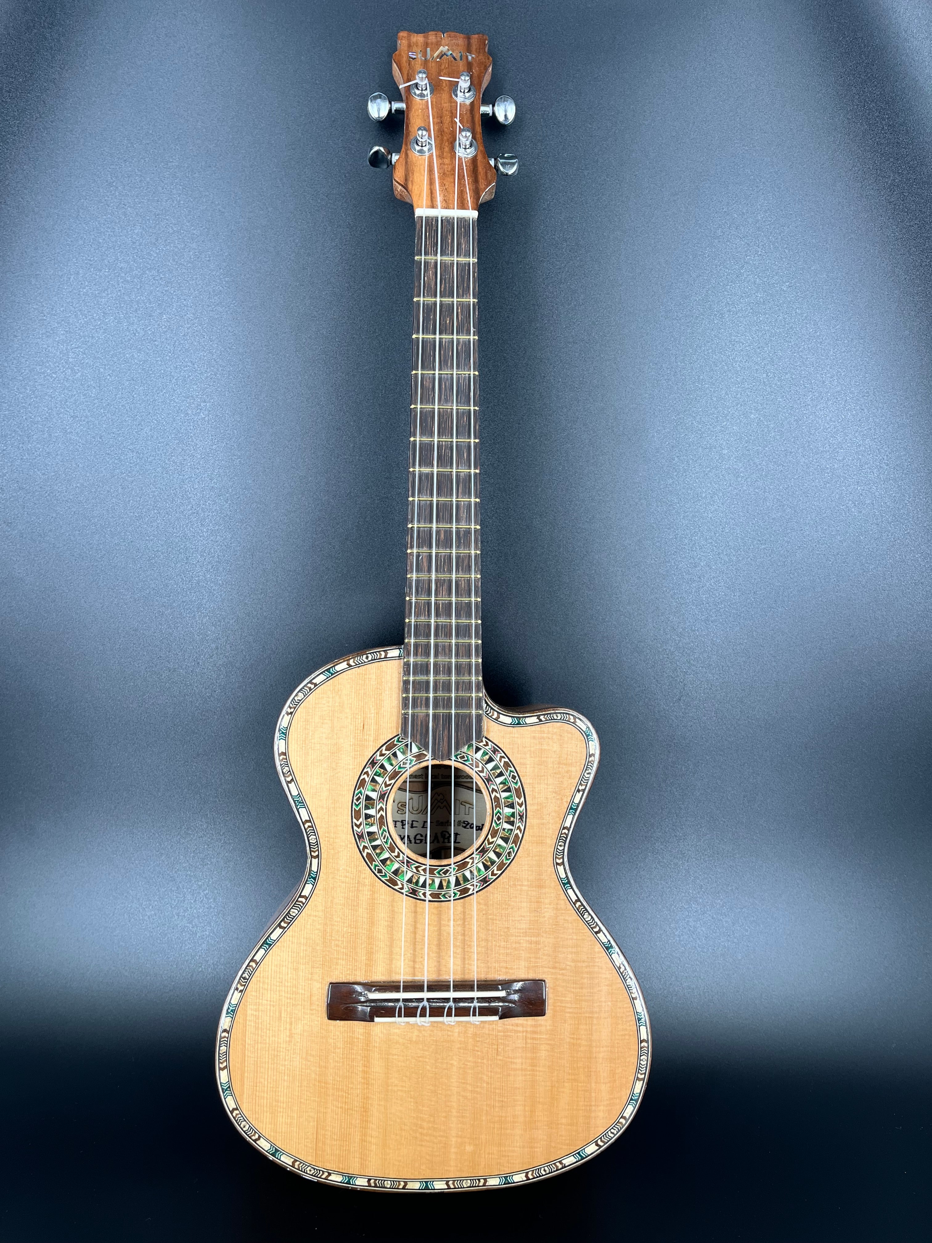 Summit Handmade Spruce / Cherry Tenor Ukulele Solid Wood! 2024