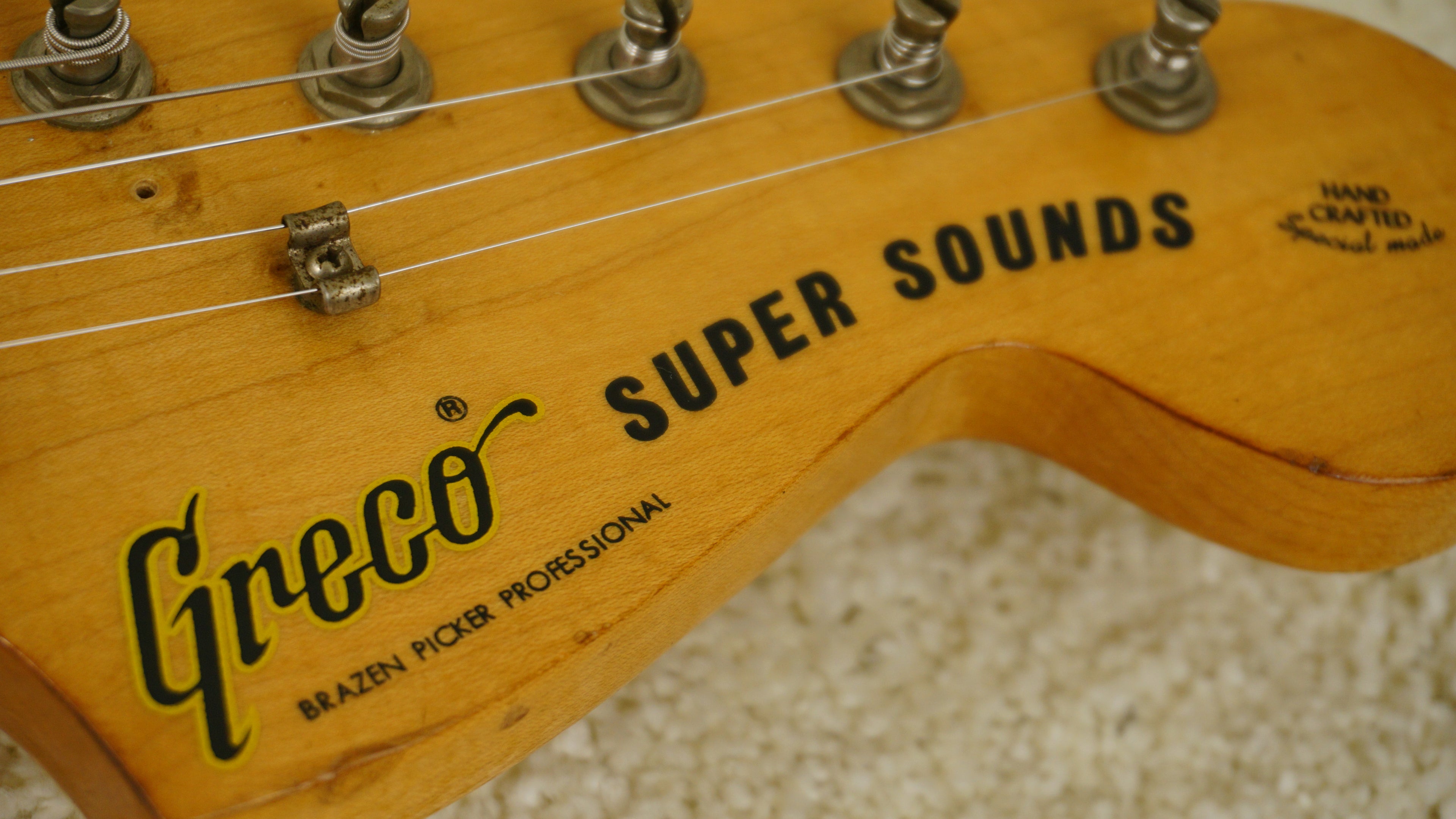 1977 Greco Super Sounds Black S-Style Electric Guitar Made in Japan