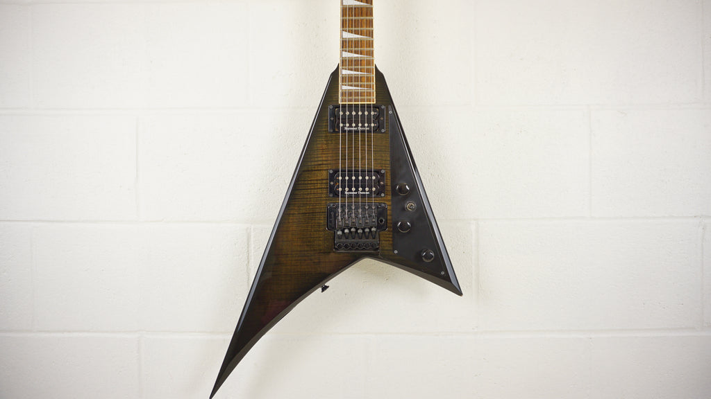 Jackson RR3 Rhoads Made in Japan Transparent Black Flame Top w/ Floyd Rose & Seymour Duncan Pickups