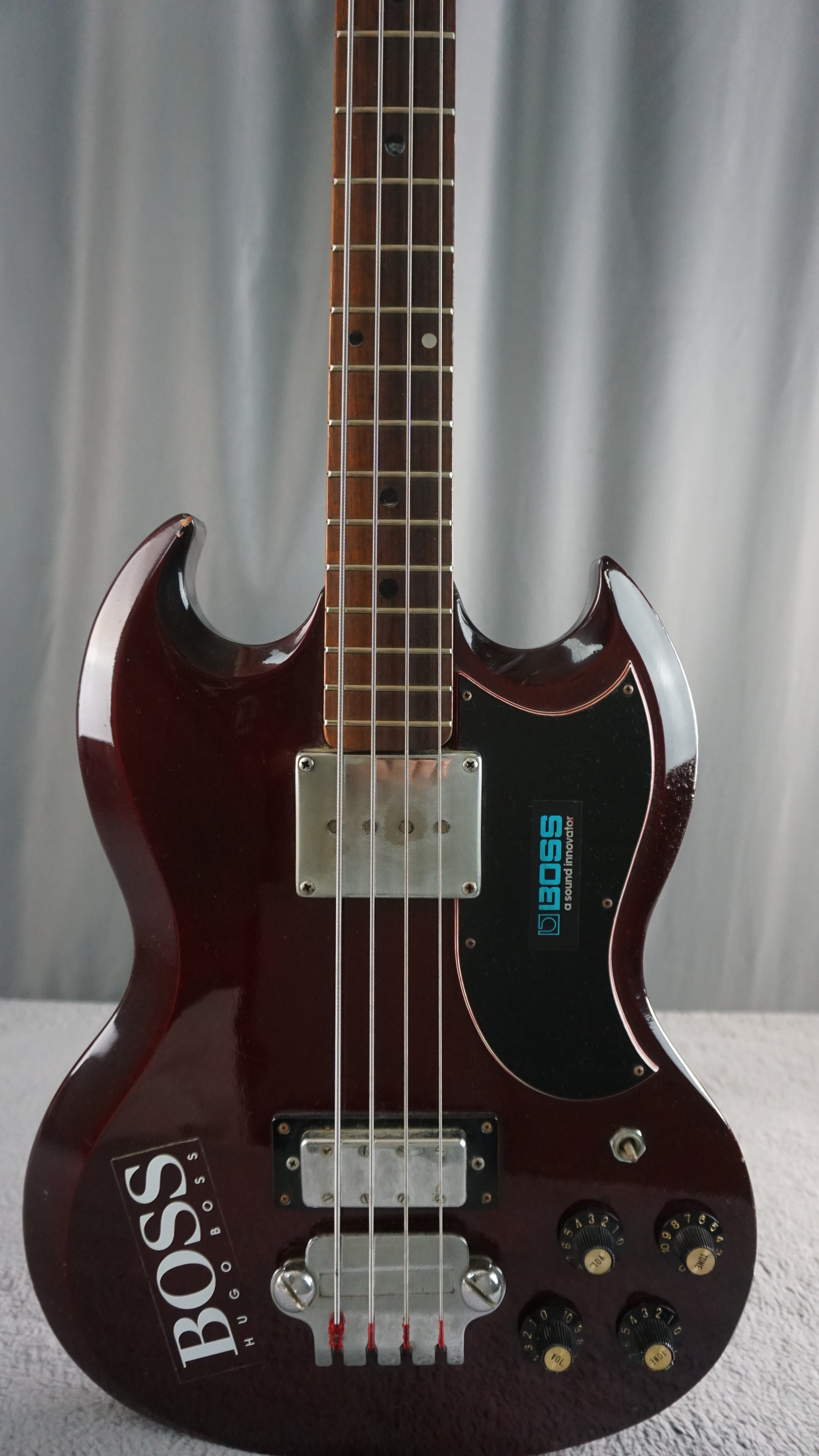 Greco SG-Style Bass MIJ Cherry Red Vintage Short Scale Bass Guitar