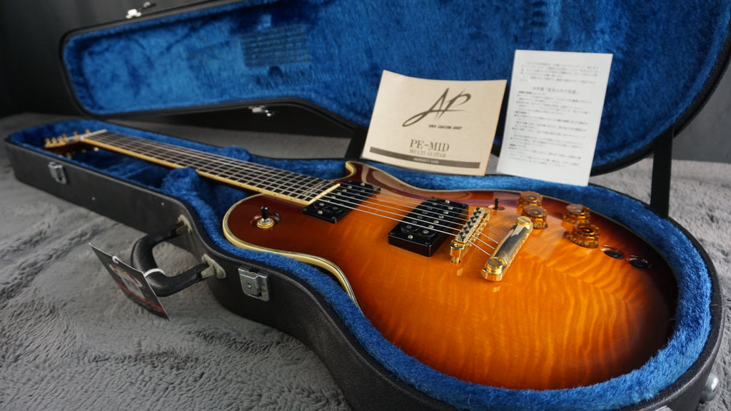 Aria Custom Shop PE-MID-I MIJ Flame Top MIDI Guitar w/ Original Case & Paperwork