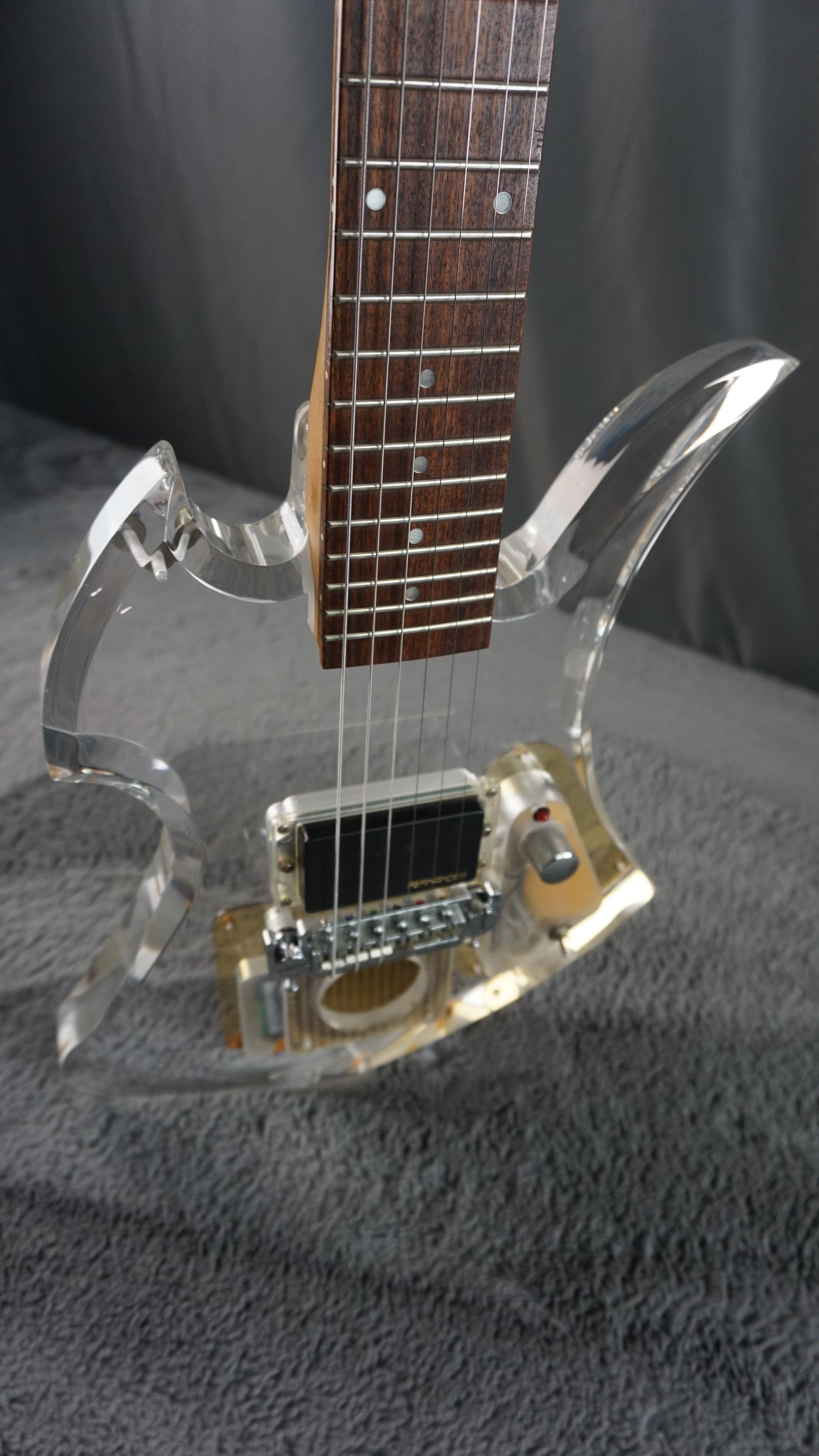 Fernandes Crystal Jr With Built In Amp Mockingbird Rare! Clear