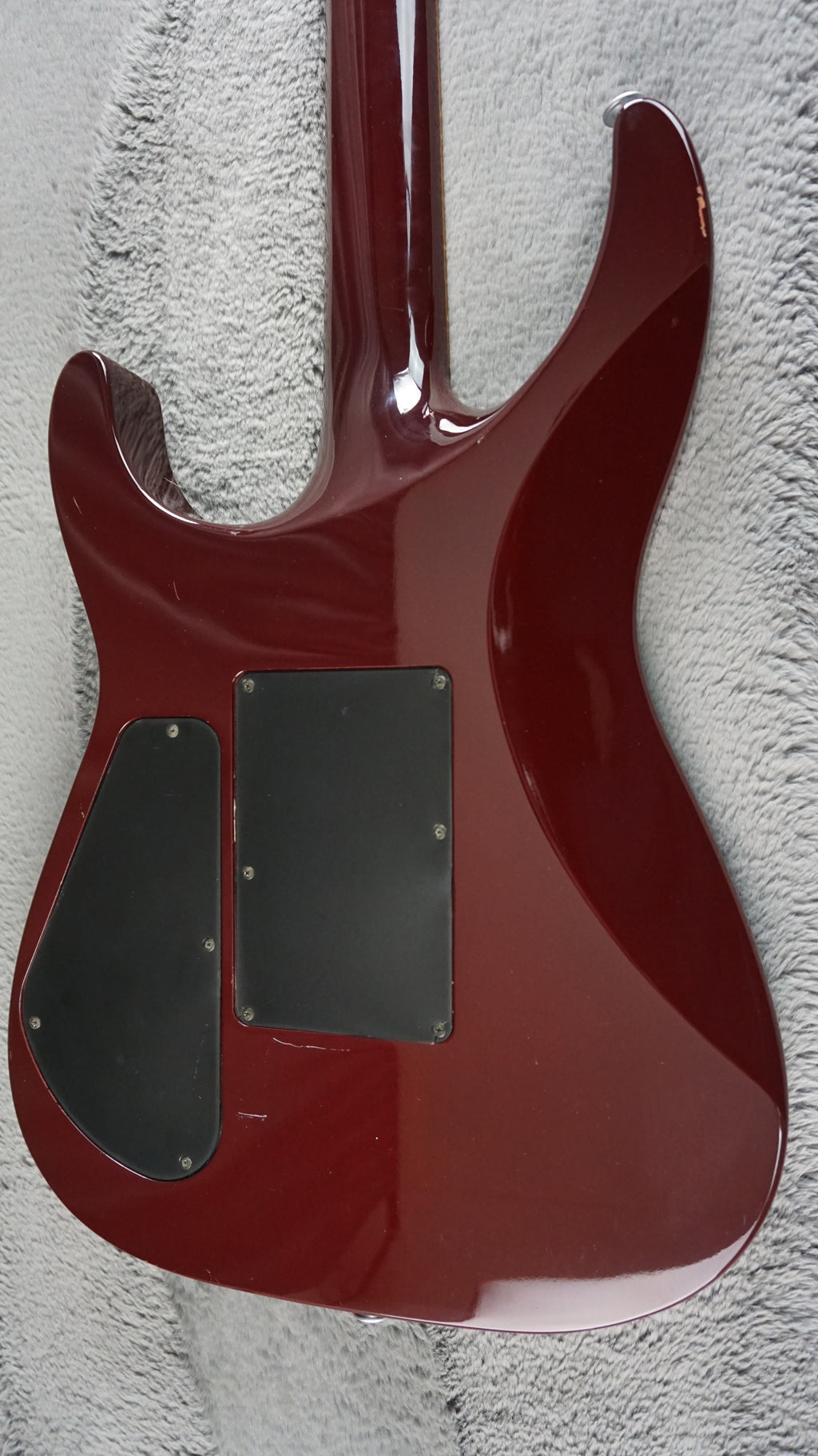 Grover Jackson SL-C.U.90HH Soloist MIJ Electric Guitar Transparent Red Flame