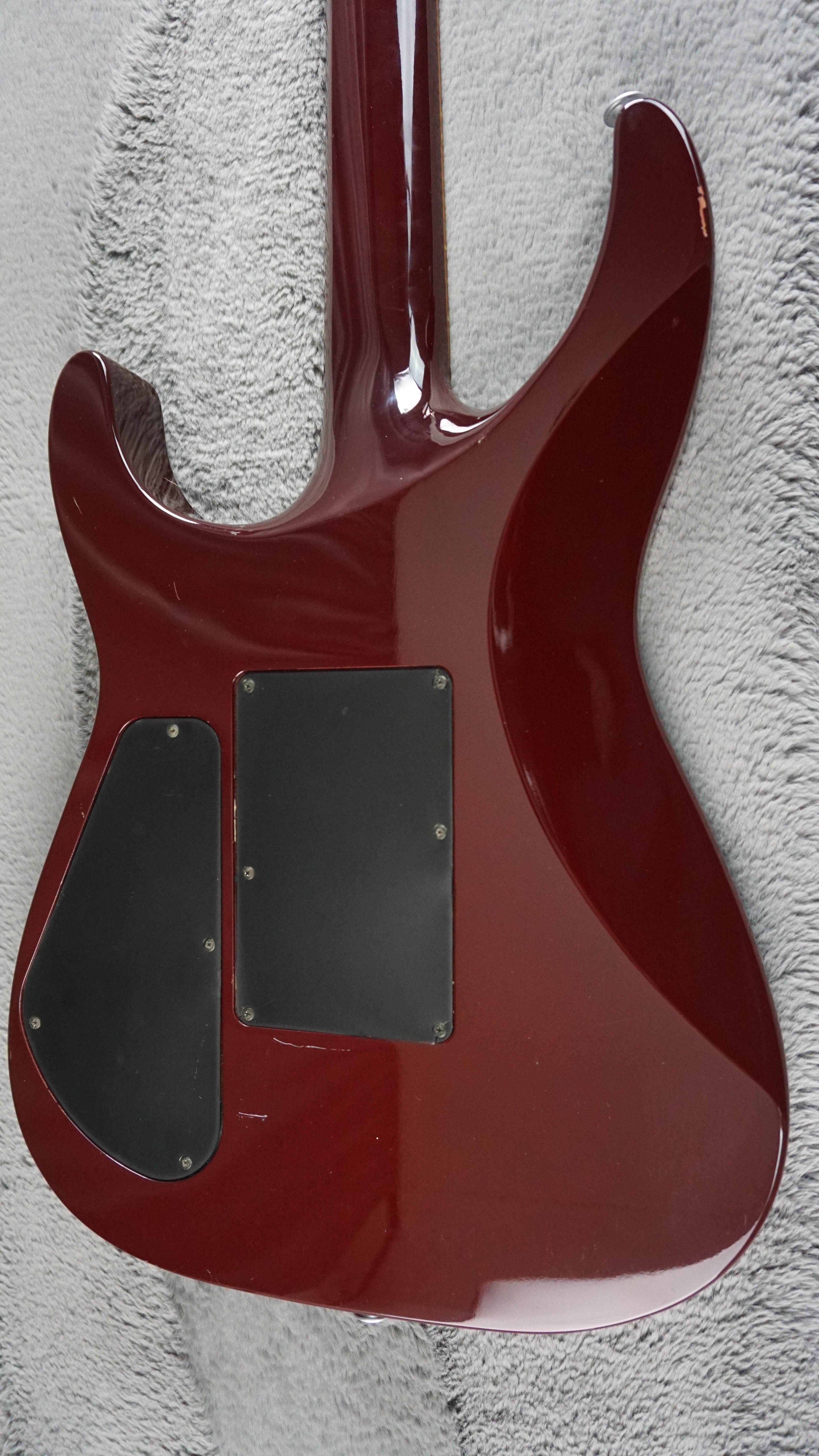 Grover Jackson SL-C.U.90HH Soloist MIJ Electric Guitar Transparent Red Flame