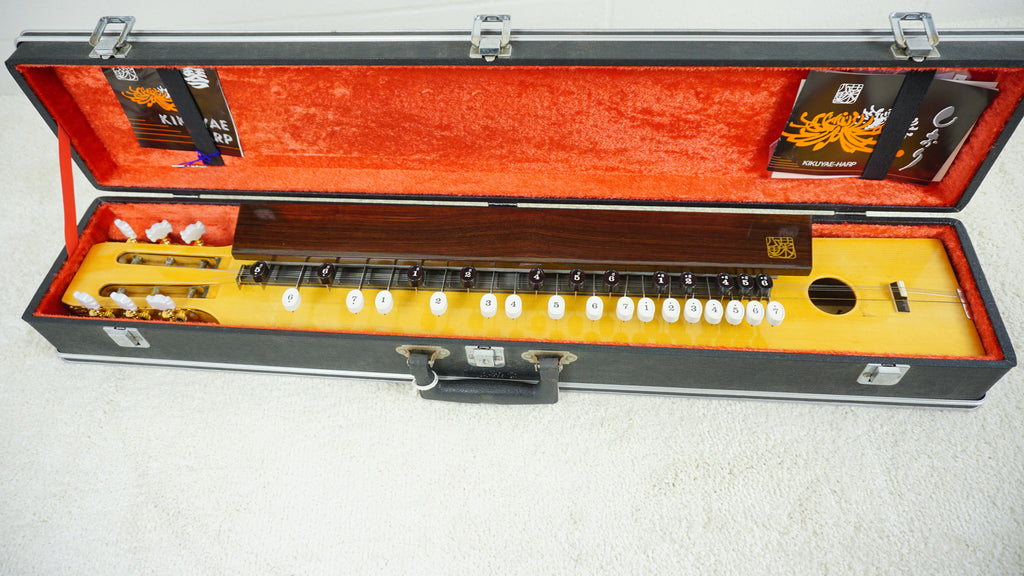 Kikuyae Harp Taishogoto Nagoya Japan Traditional Japanese String Instrument w/ Hard Case