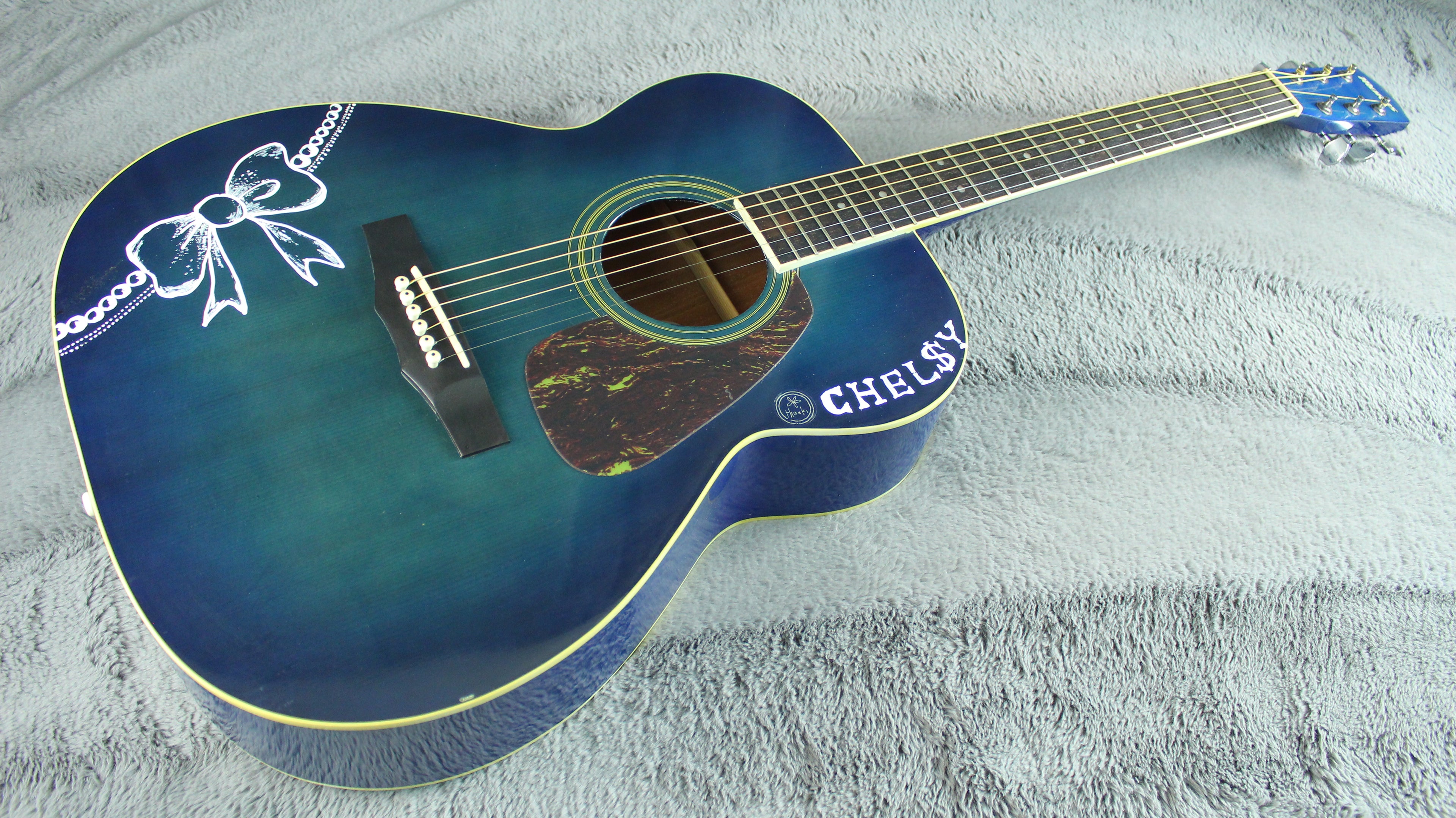 Morris F-02SBU Blue Japan Acoustic Guitar