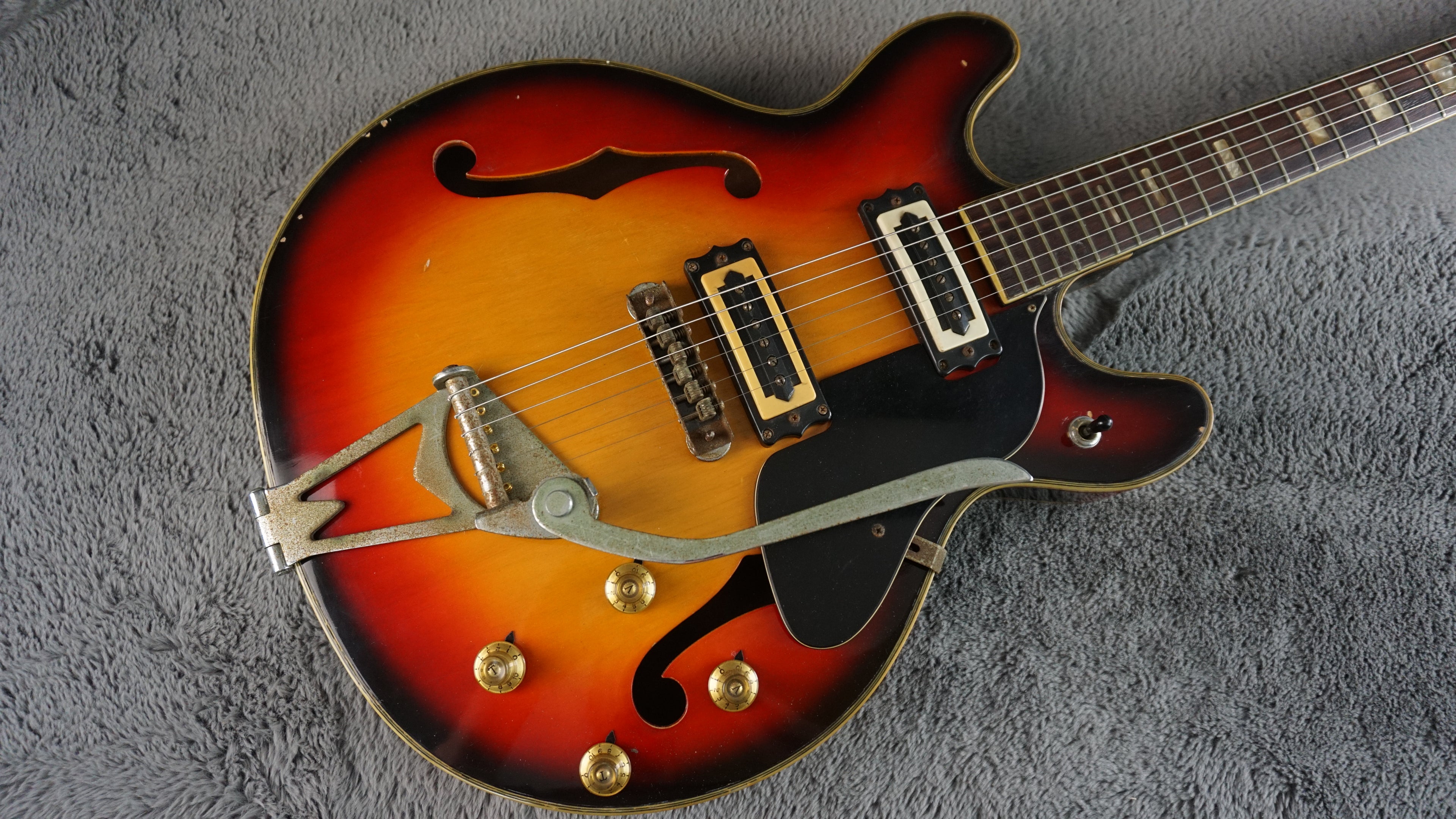 Firstman Semi Hollow Body 1960s rare  - Sunburst Japan