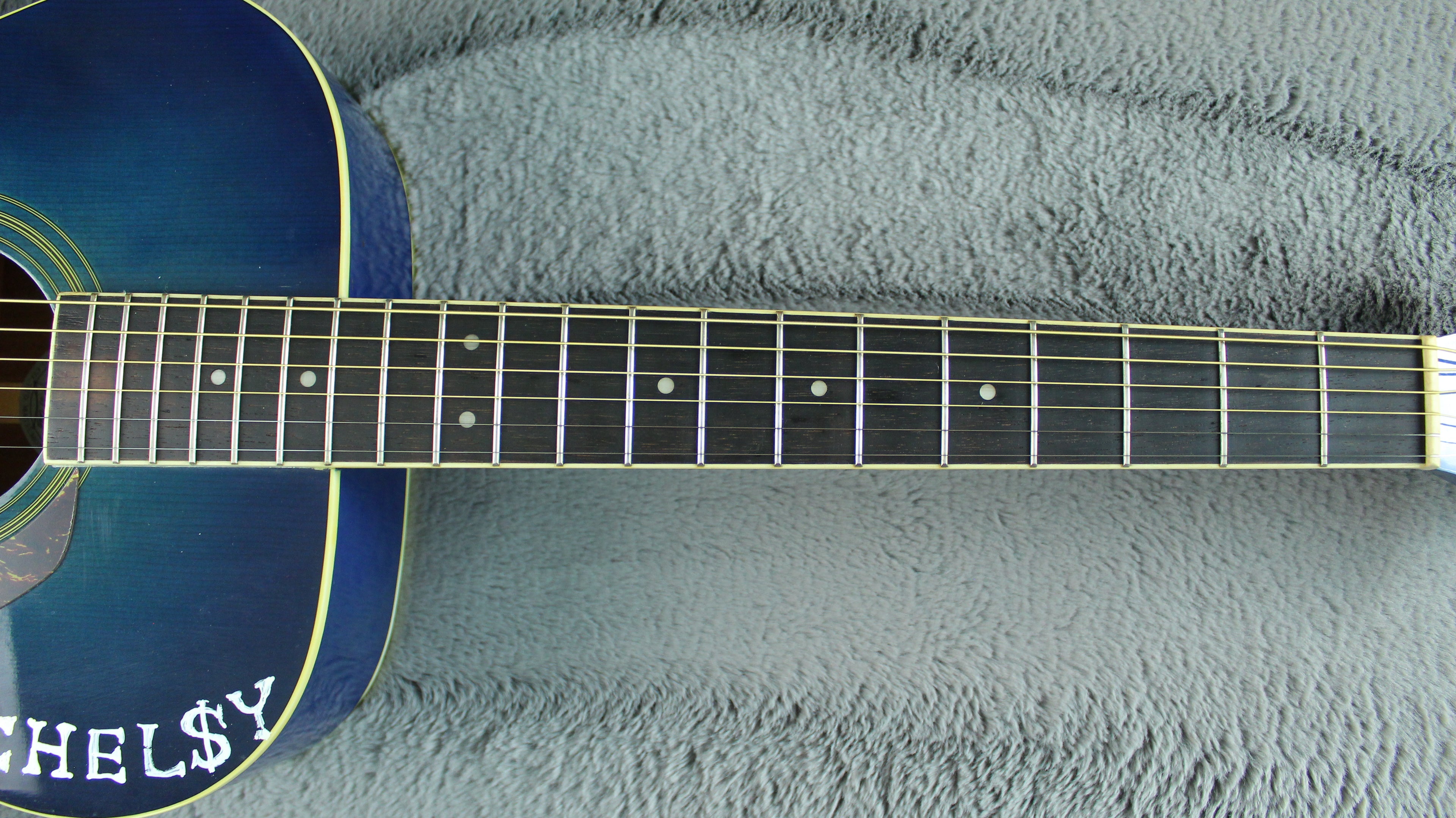 Morris F-02SBU Blue Japan Acoustic Guitar