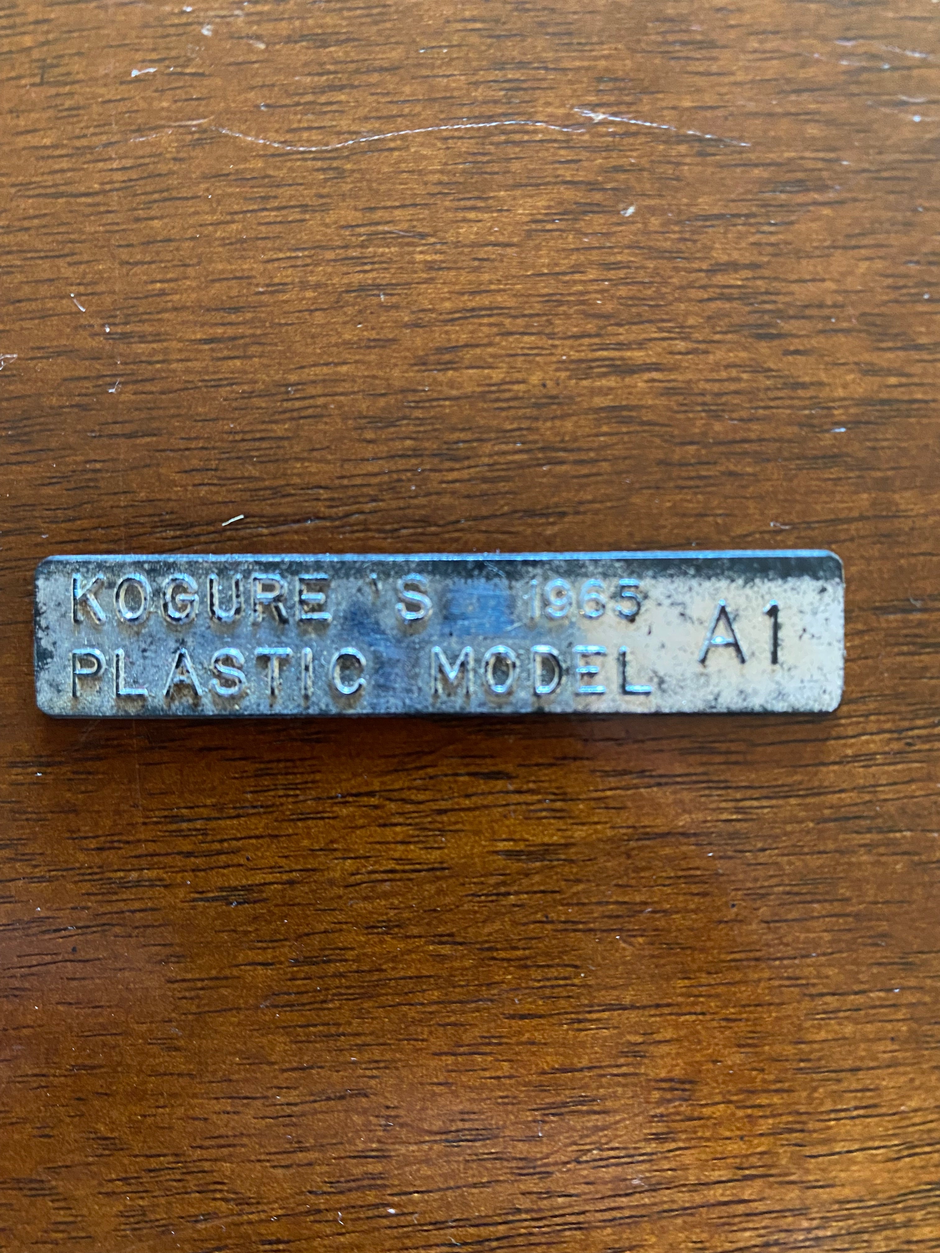 Kogure’s A1 Plastic Guitar Tag Rare! 1965