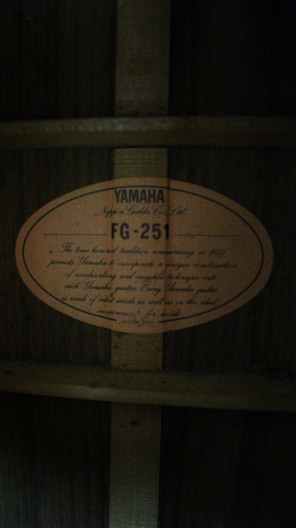 Yamaha FG-251 Japan Orange Label Acoustic