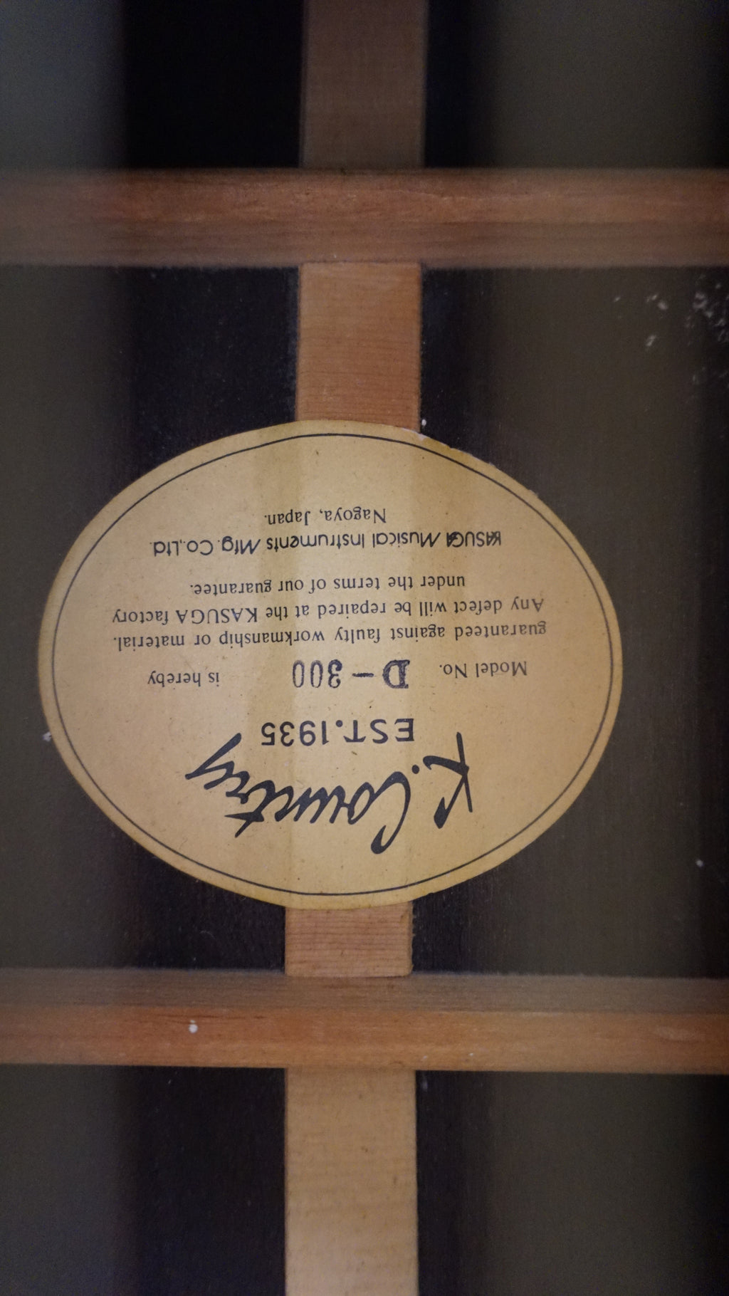 K. Country Kasuga D-300 Dreadnought Japan