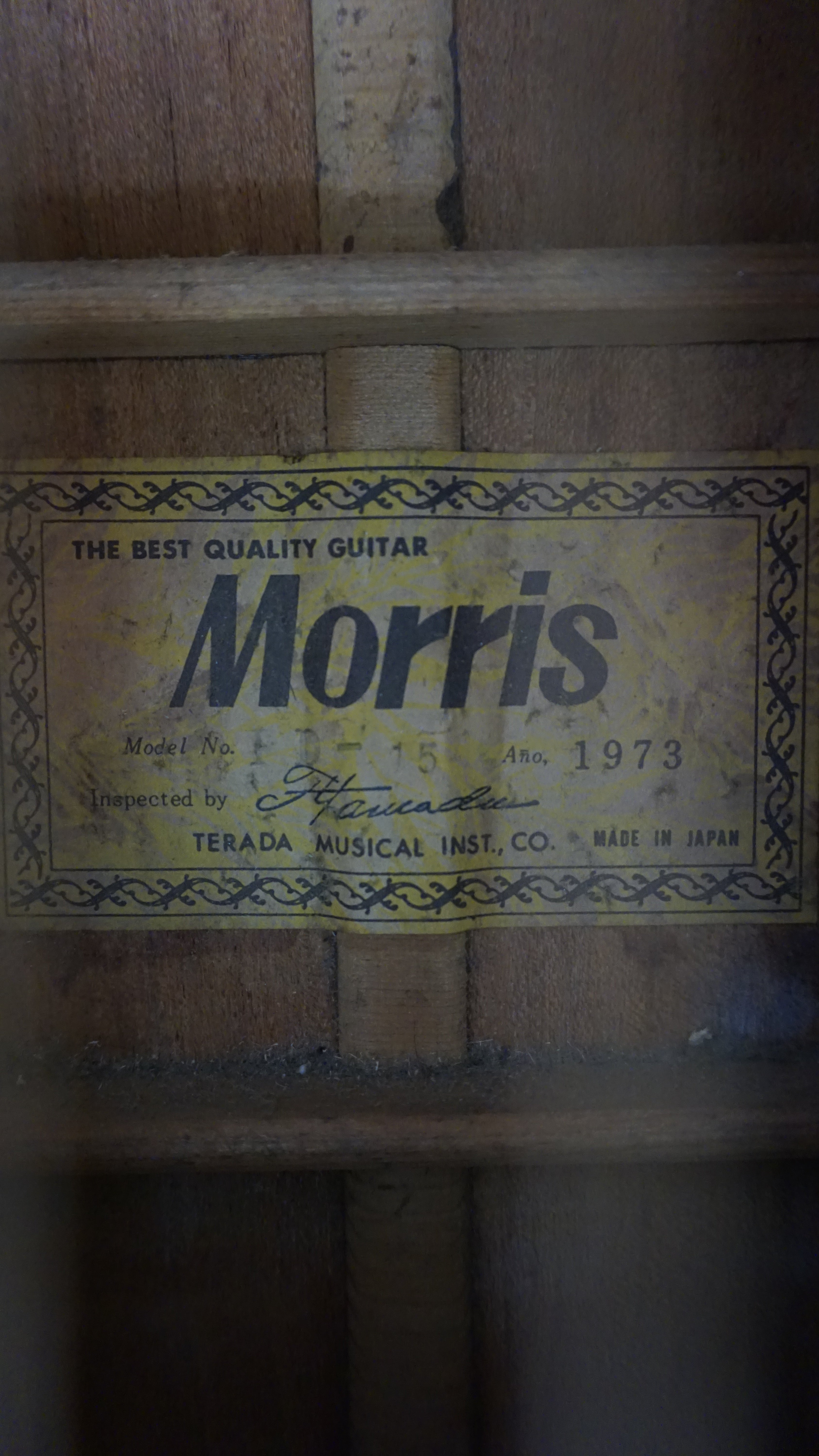 Morris FD-15 1973 Japan Acoustic w/ Hard Case