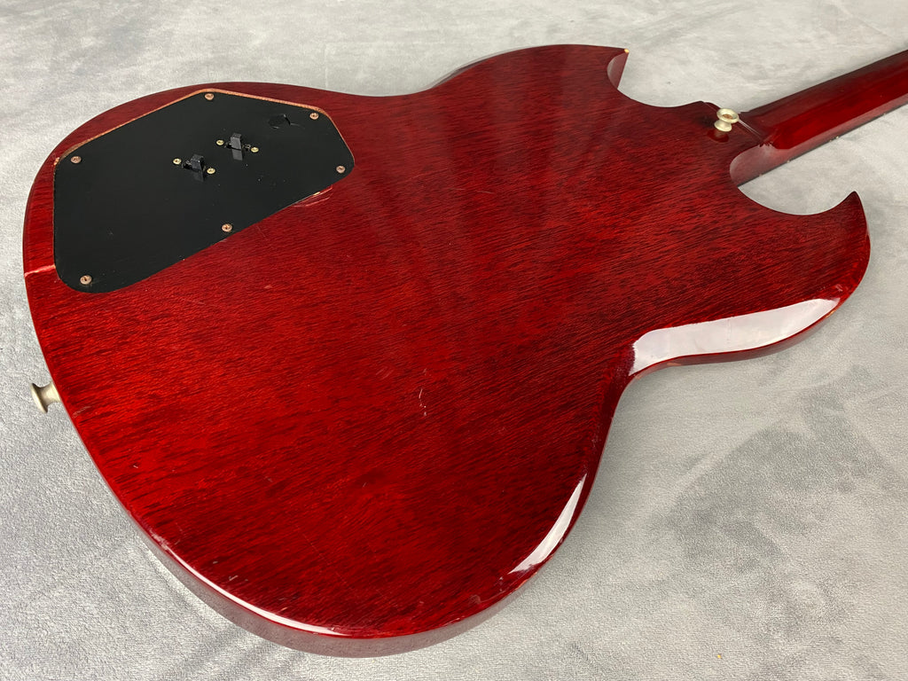 Heerby SG Kasuga MIJ Rare! Neck Thru 1977 Trans Red