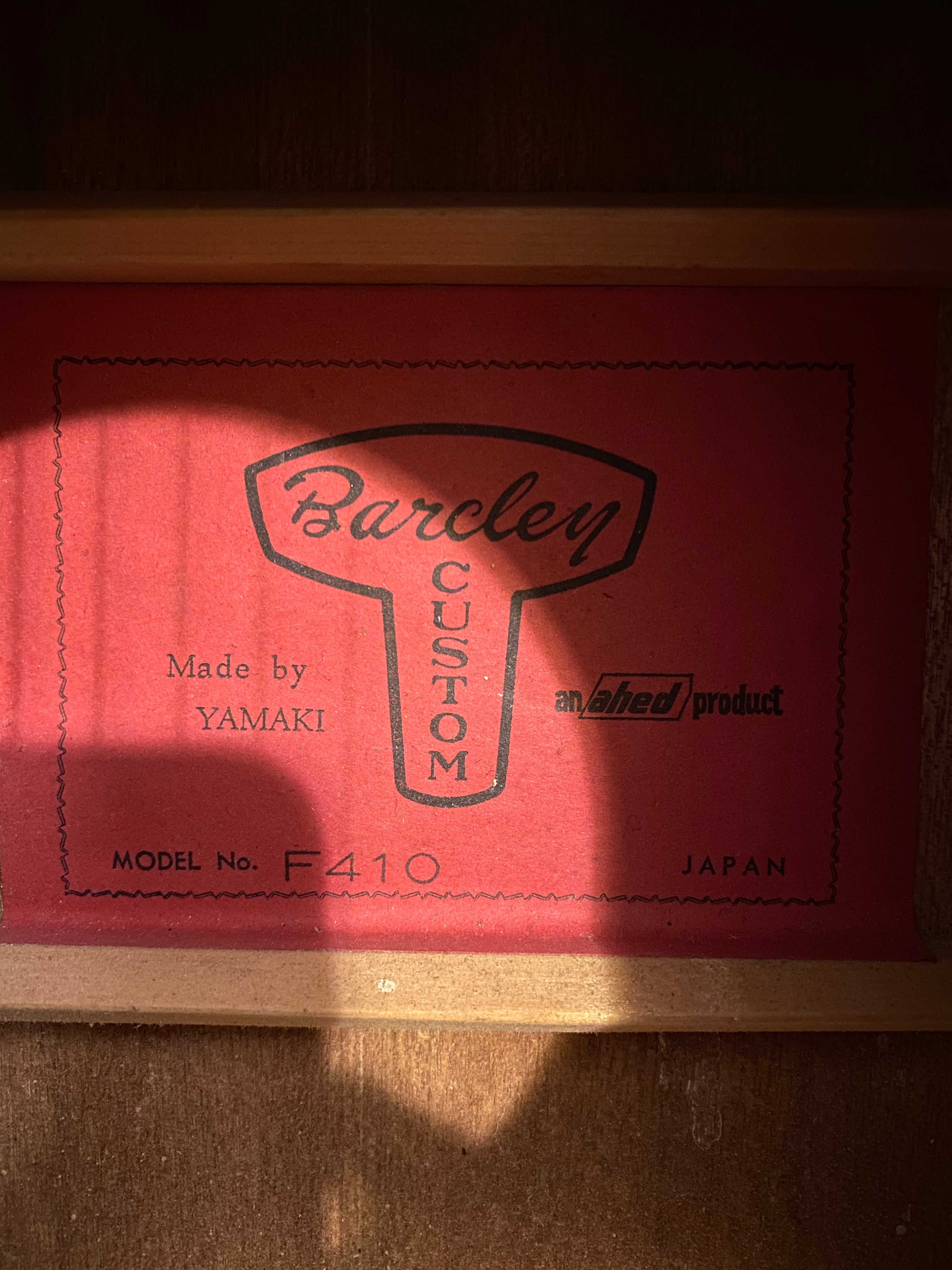 Yamaki Barcley Custom F-410 MIJ Rare 1960’s