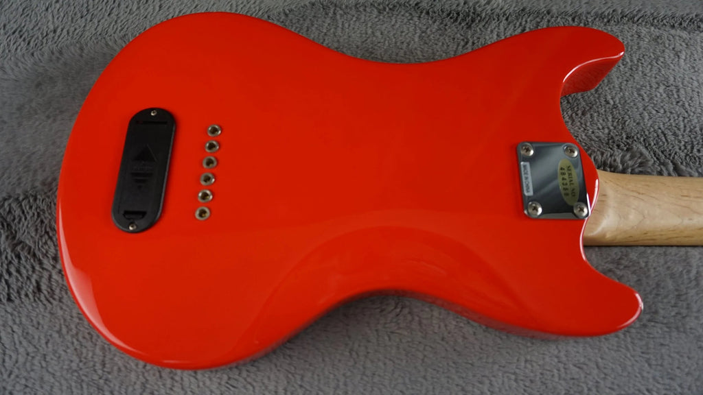 Marine Rider Travel Electric Guitar w/ Built-In Speaker – Compact Practice Guitar – Red