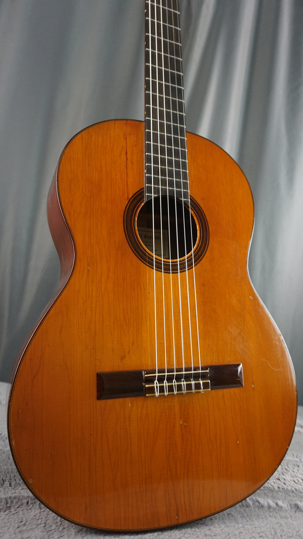 Teruaki Nakade No. 20 Classical Guitar 1964 Tokyo Handmade w/ Hard Case – Refret, Crack Repair, Setup