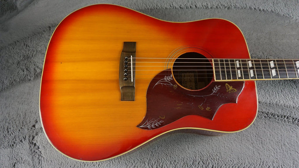 Kiso Suzuki W-65H Japan Dove Style Sunburst Acoustic w/ Hard Case