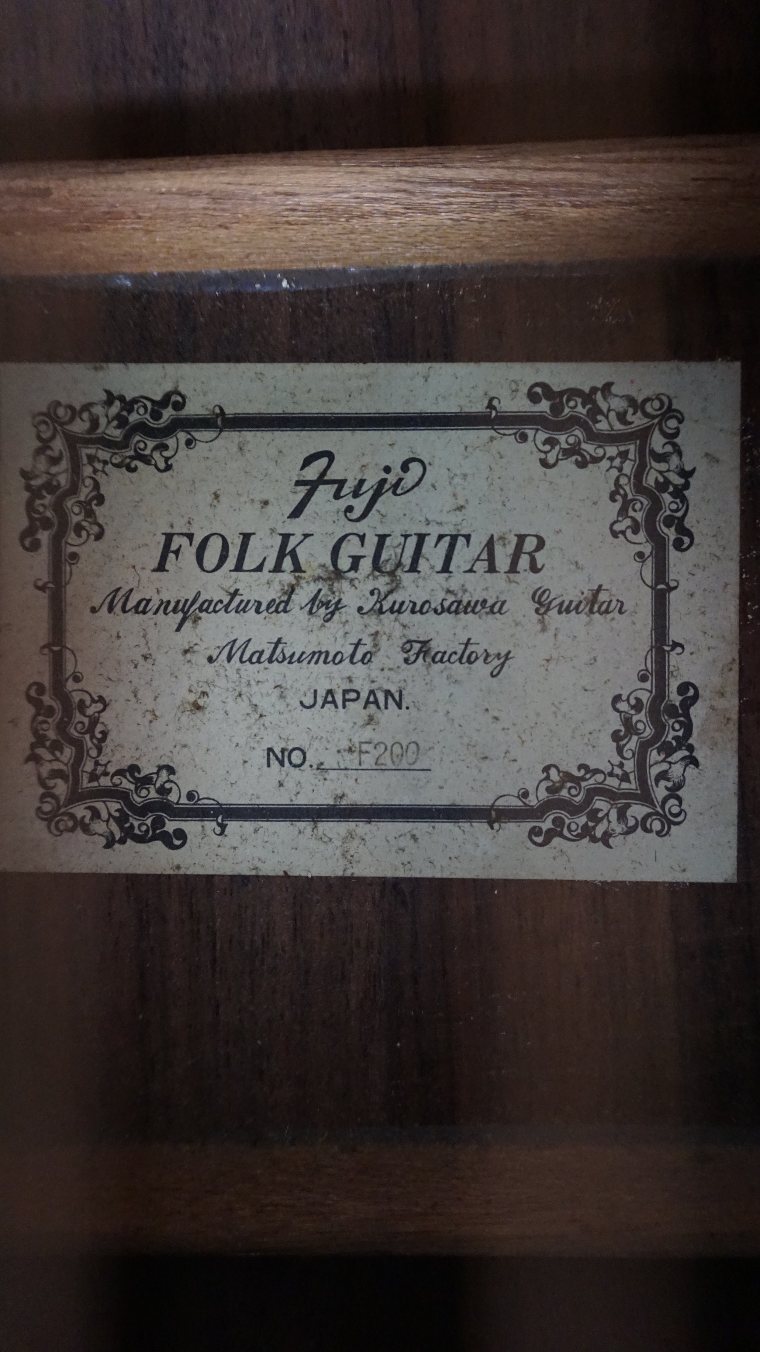 Fuji F200 Japan Acoustic Guitar