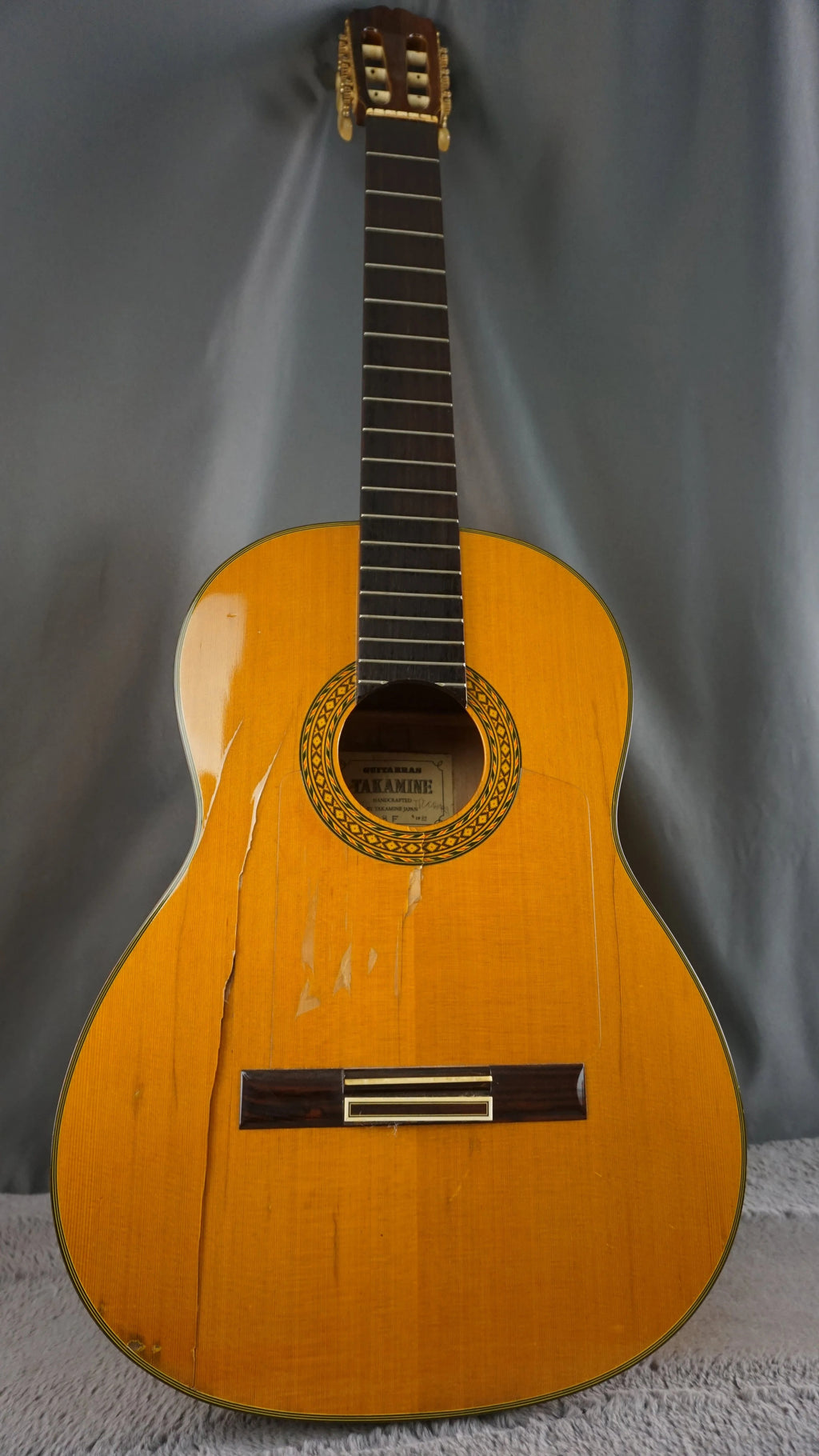 1982 Takamine 8F Classical Guitar – MIJ – Project / Structural Cracks – As-Is