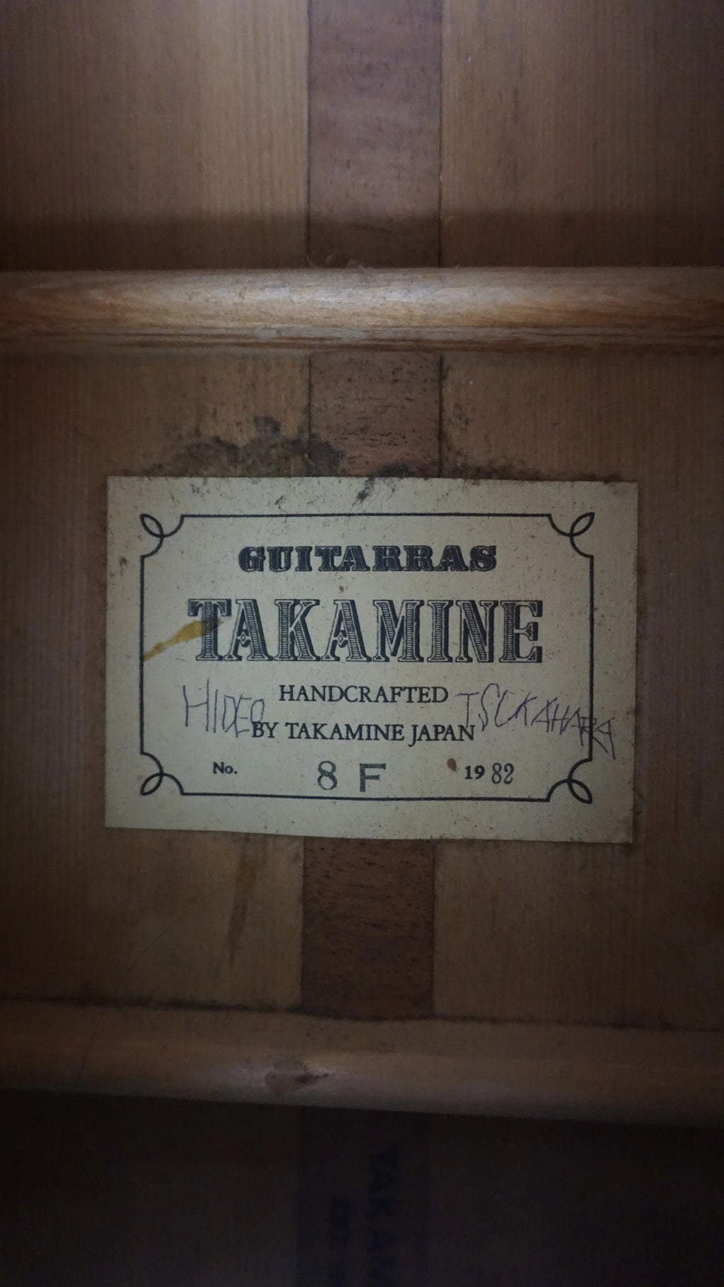 1982 Takamine 8F Classical Guitar – MIJ – Project / Structural Cracks – As-Is