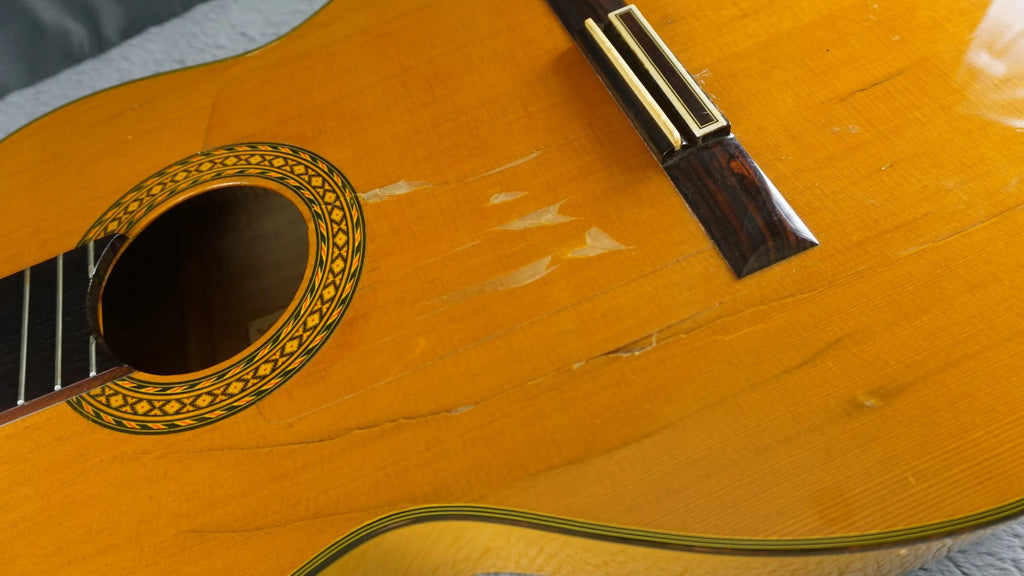1982 Takamine 8F Classical Guitar – MIJ – Project / Structural Cracks – As-Is