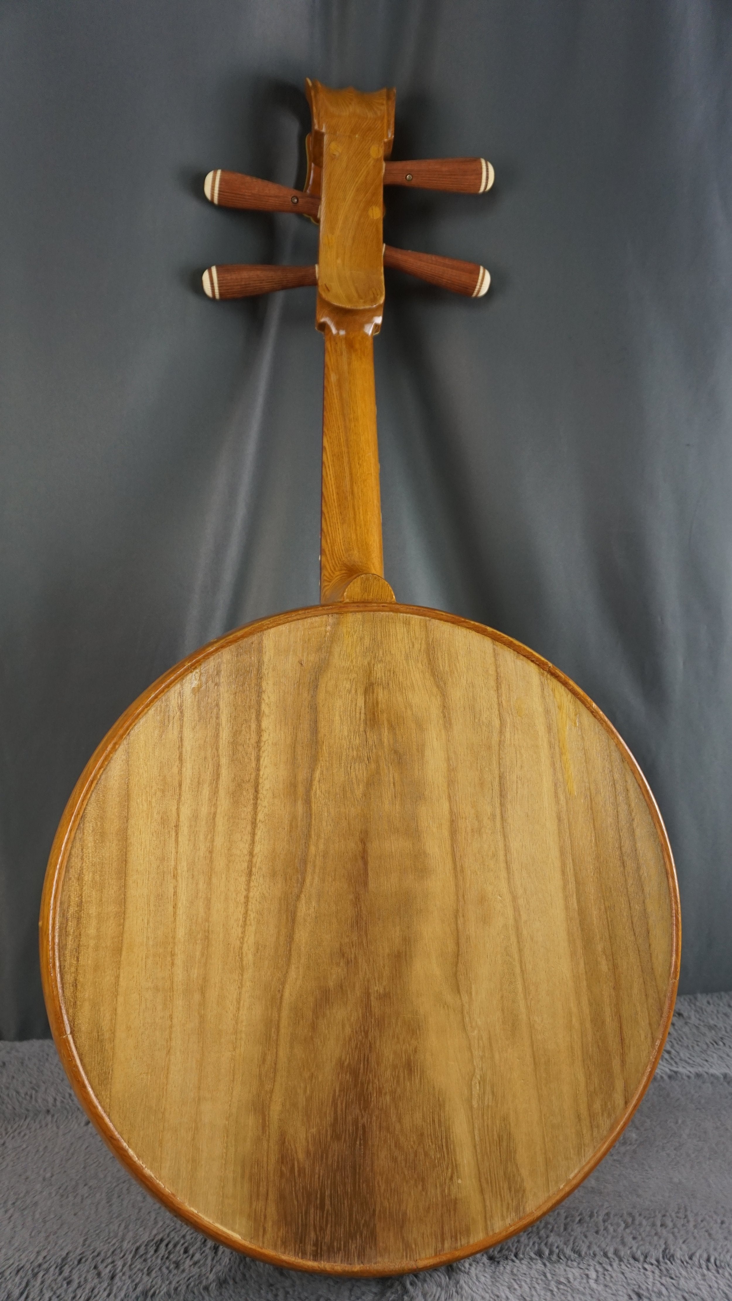 Handmade Chinese Zhongruan (中阮) – 4-String Traditional Lute – Bone Frets – With Case