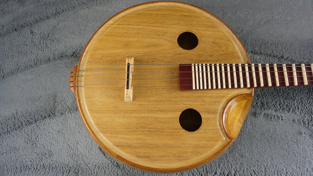 Handmade Chinese Zhongruan (中阮) – 4-String Traditional Lute – Bone Frets – With Case