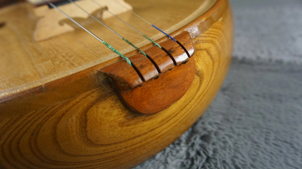 Handmade Chinese Zhongruan (中阮) – 4-String Traditional Lute – Bone Frets – With Case
