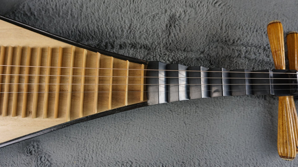 Handmade Chinese Pipa (4-String Lute) w/ Hard Case – Carved Frets, Solid Wood Body