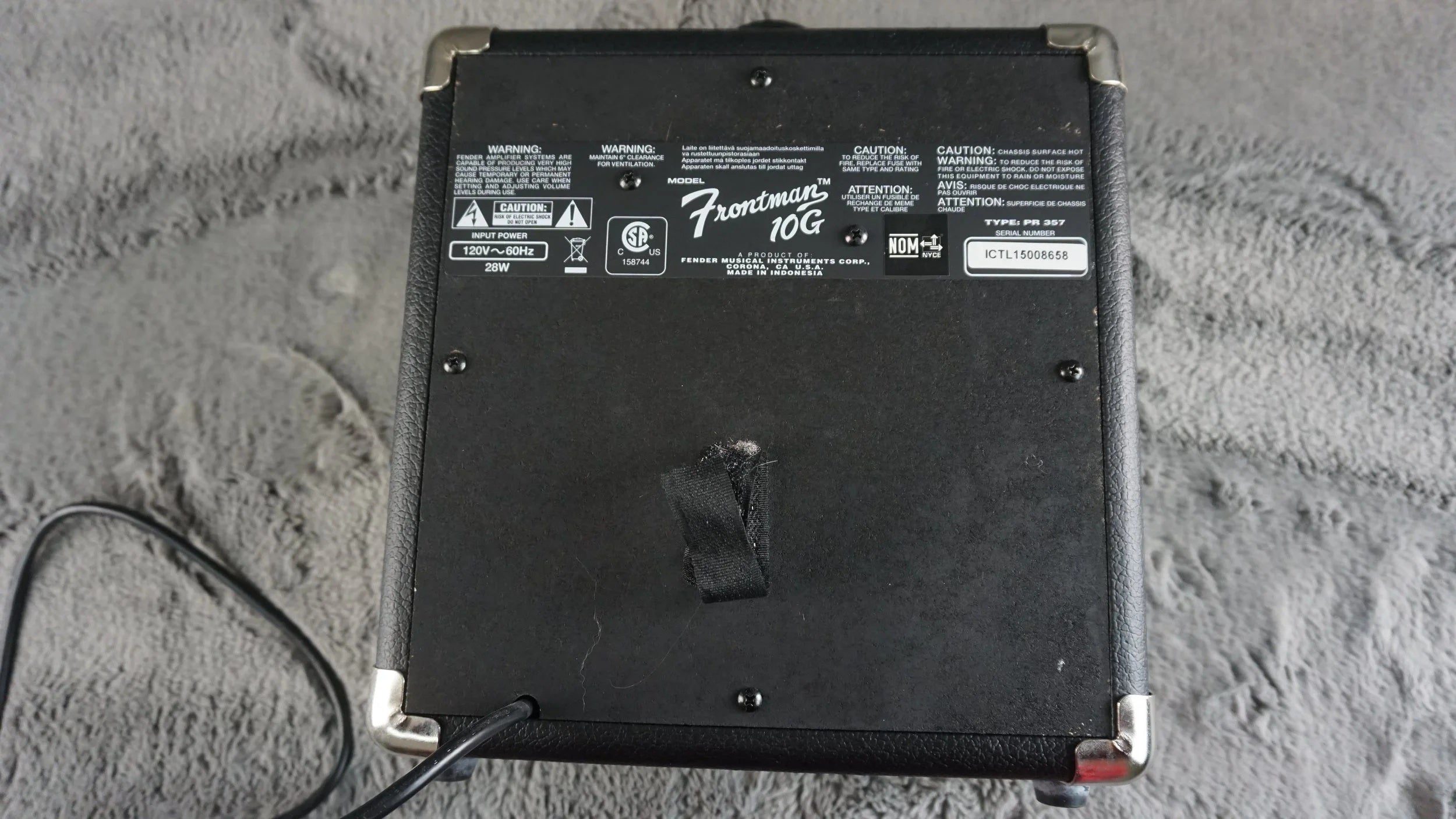 Fender Frontman 10G Guitar Combo Amplifier – 10 Watt – Tested & Working