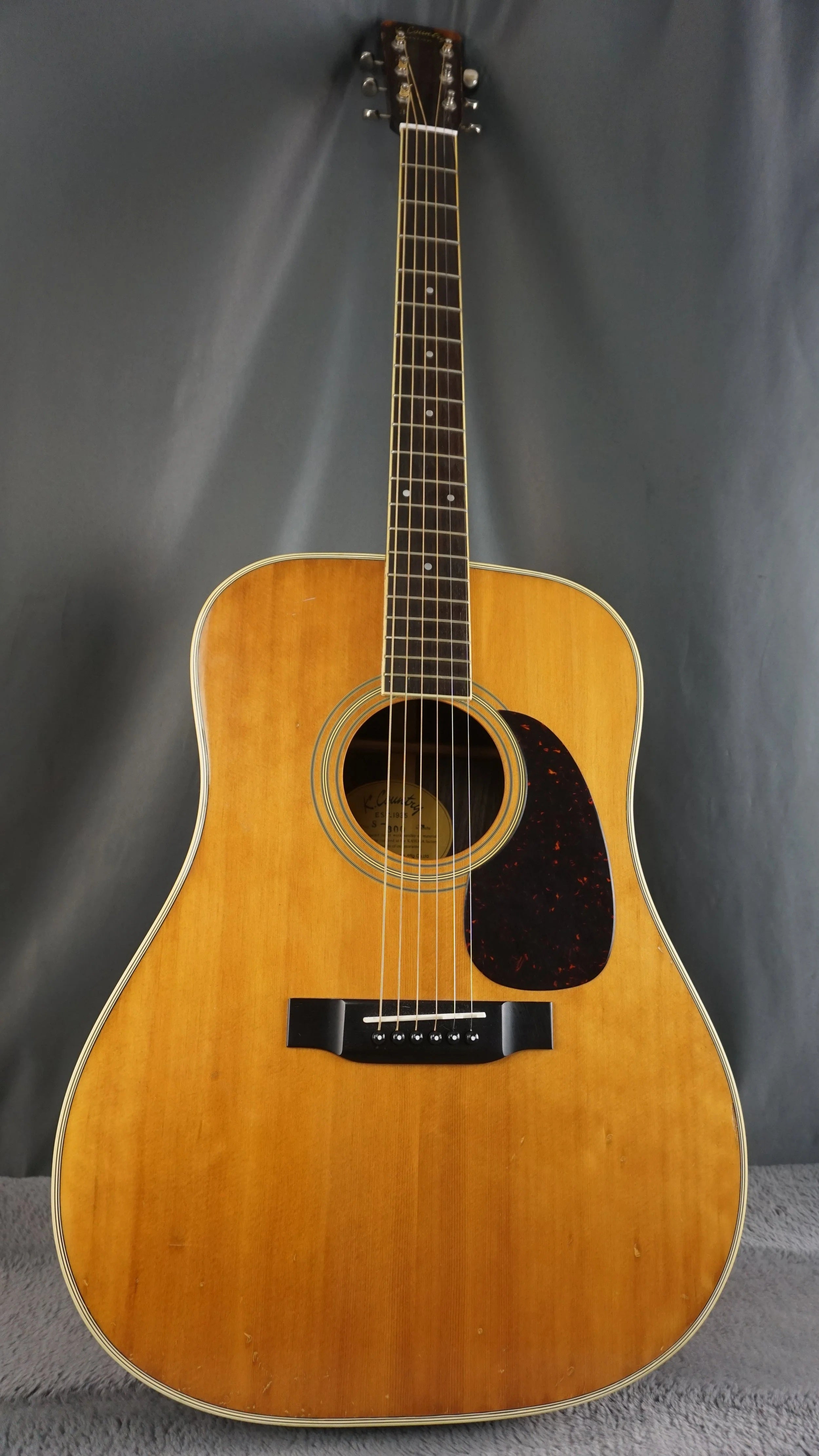 K. Country S-300 MIJ Dreadnought Acoustic Guitar Made in Japan Kasuga