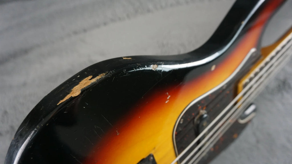 Vintage MIJ Offset 4-String Bass Sunburst – 30" Short Scale